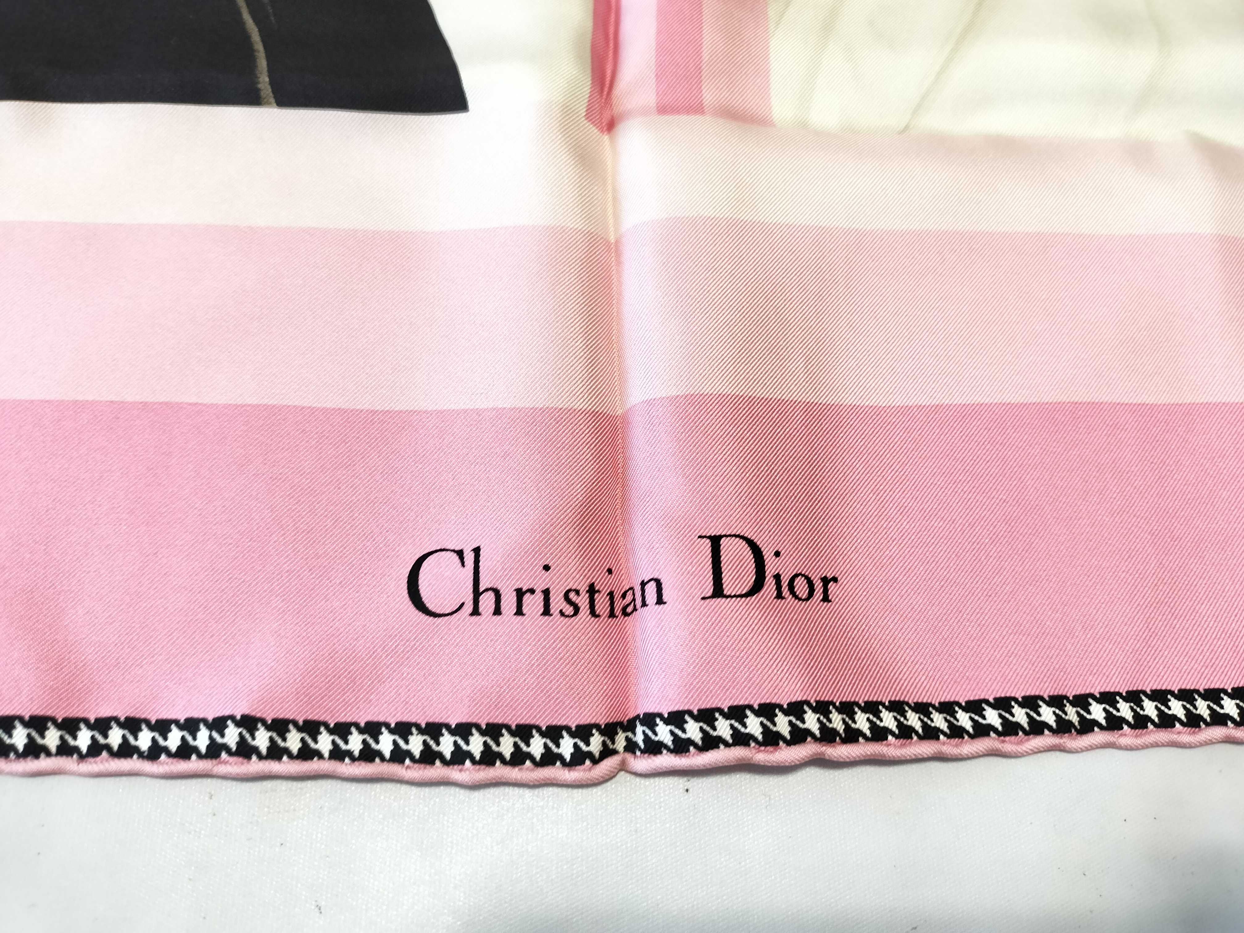 Christian Dior Silk Twill Scarf with Early 2000s Boutique Chic Design