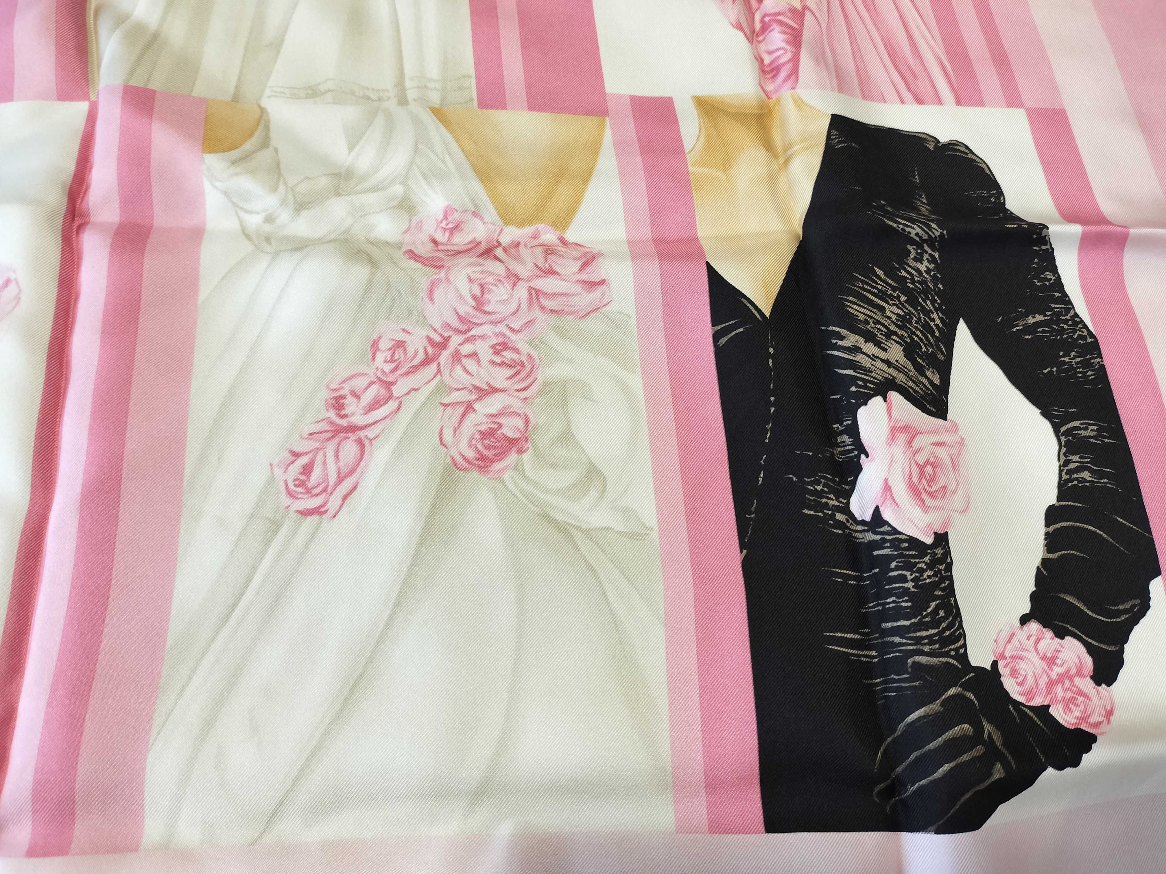 Christian Dior Silk Twill Scarf with Early 2000s Boutique Chic Design