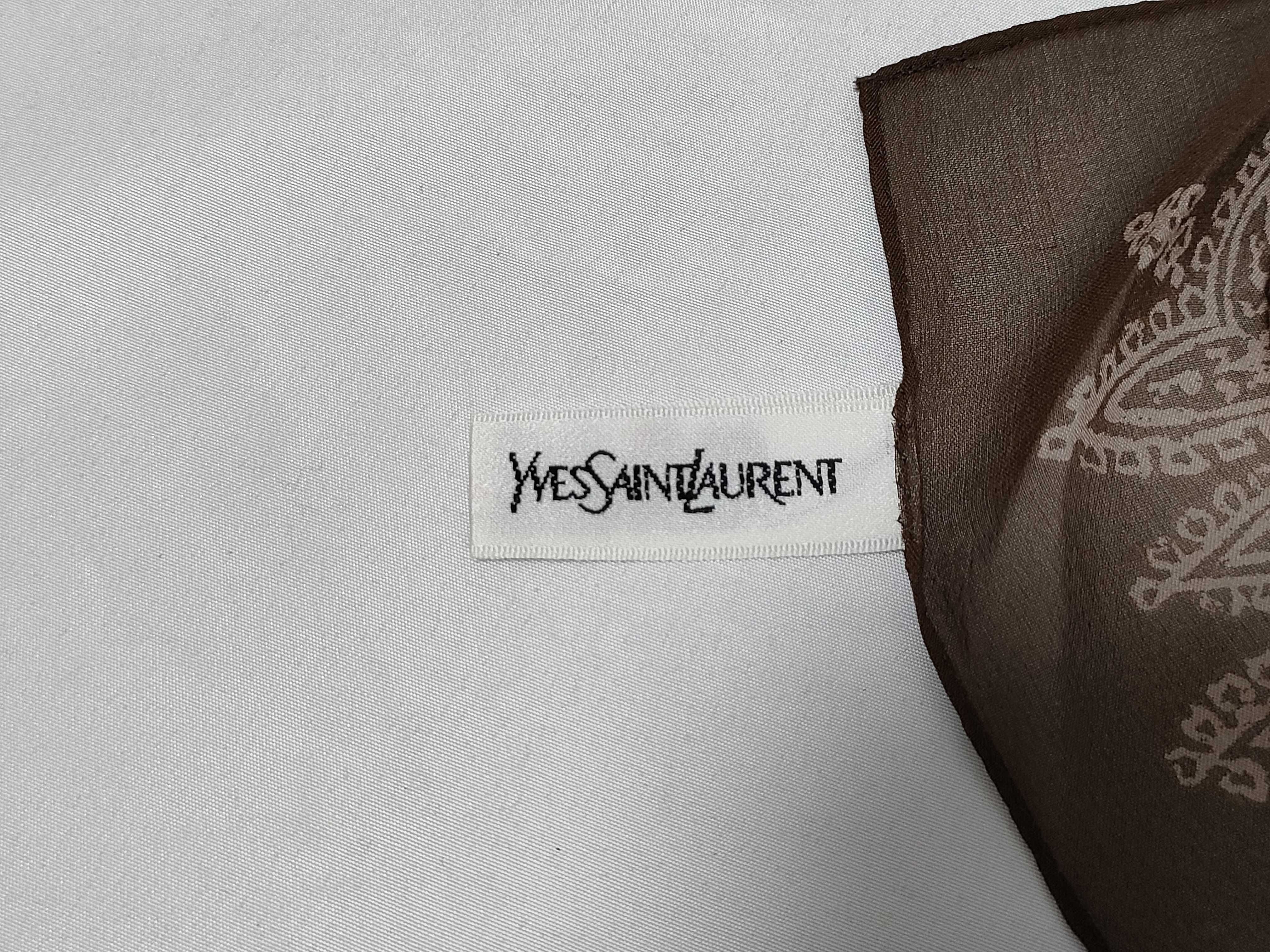 Yves Saint Laurent Silk Paisley and Geometric Scarf