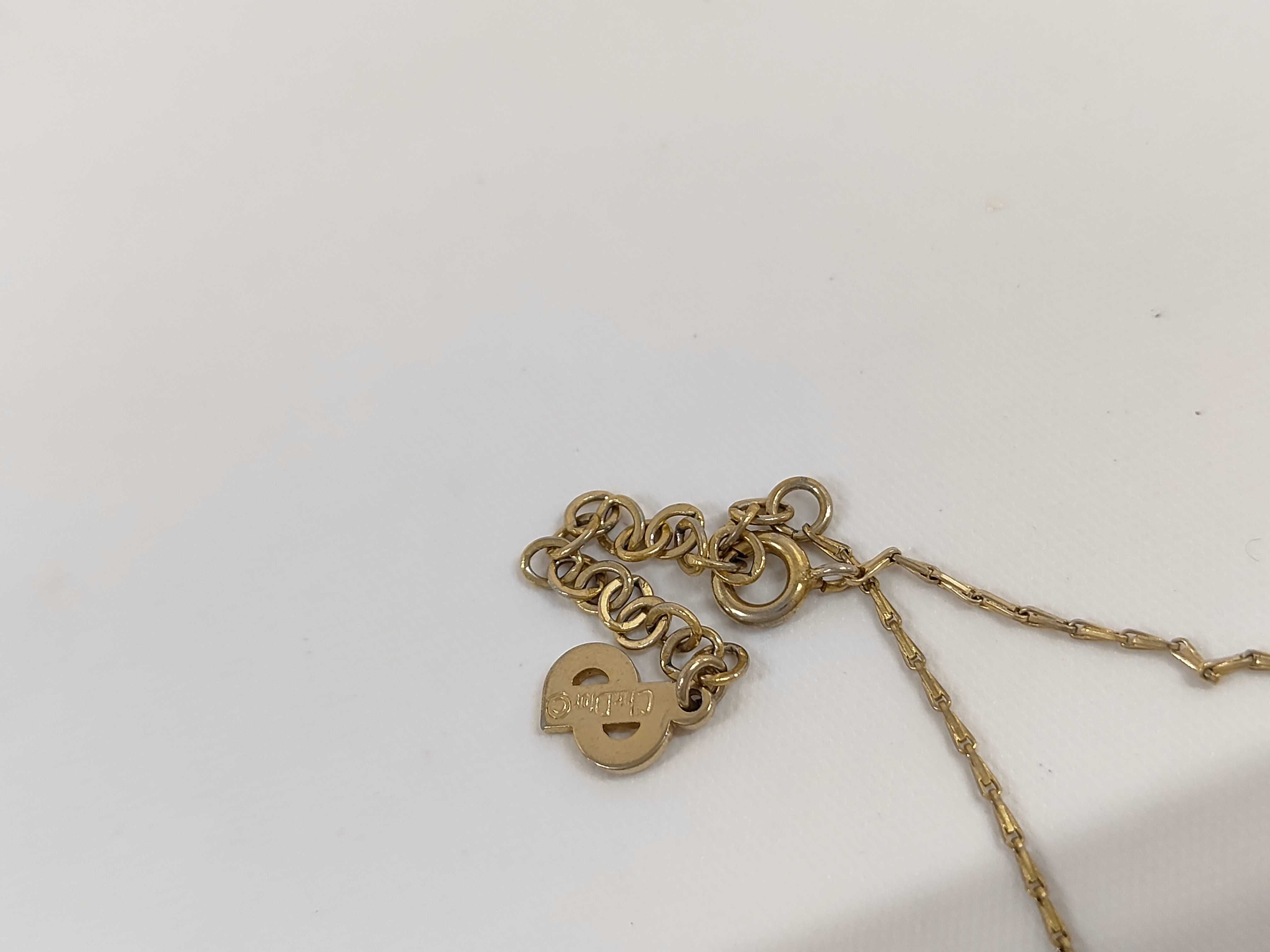 Christian Dior Vintage Gold-Plated and Carved Pink Glass Flower Pendant Necklace