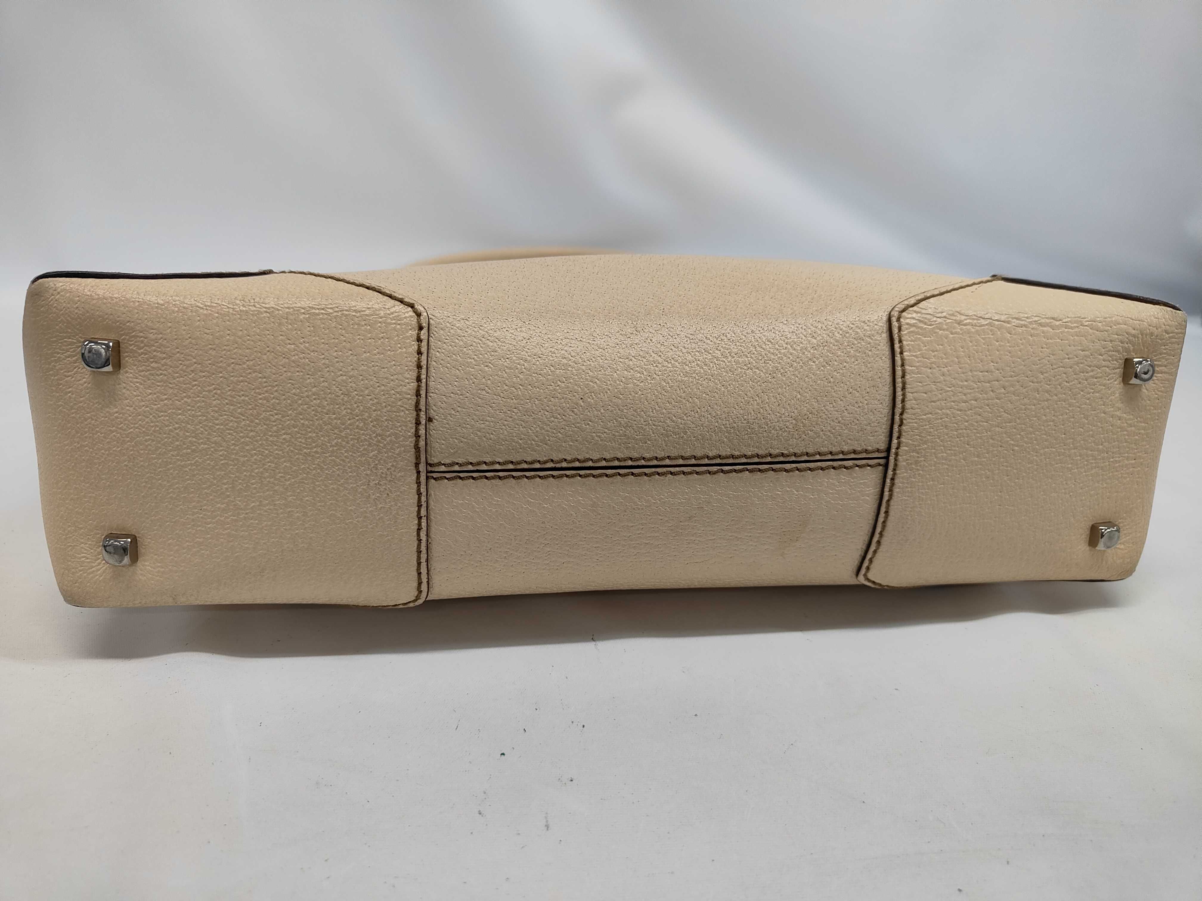 Salvatore Ferragamo Beige Grained Leather Hobo Shoulder Bag