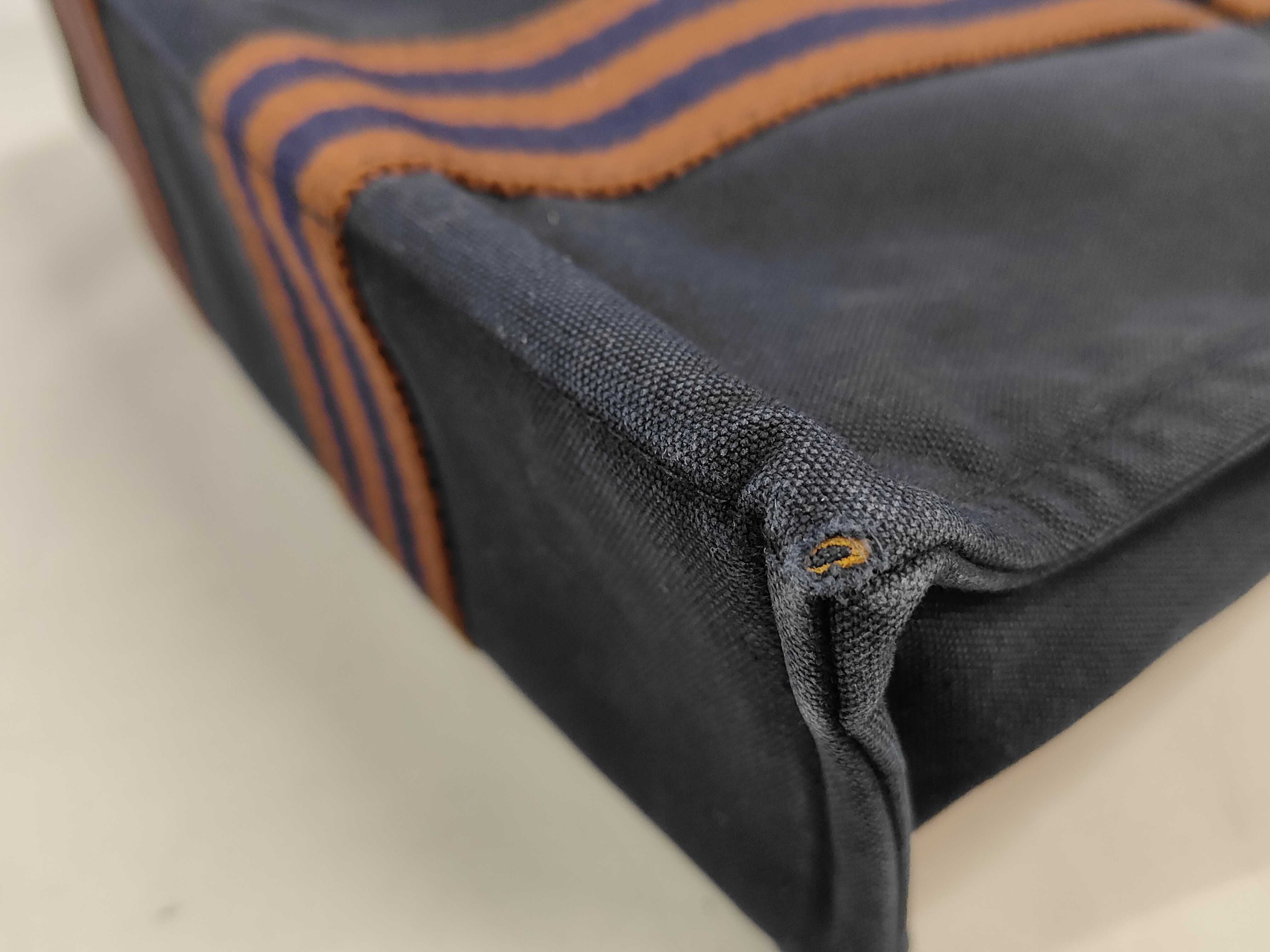 Hermès Navy Blue Canvas Fourre-Tout PM Tote Bag