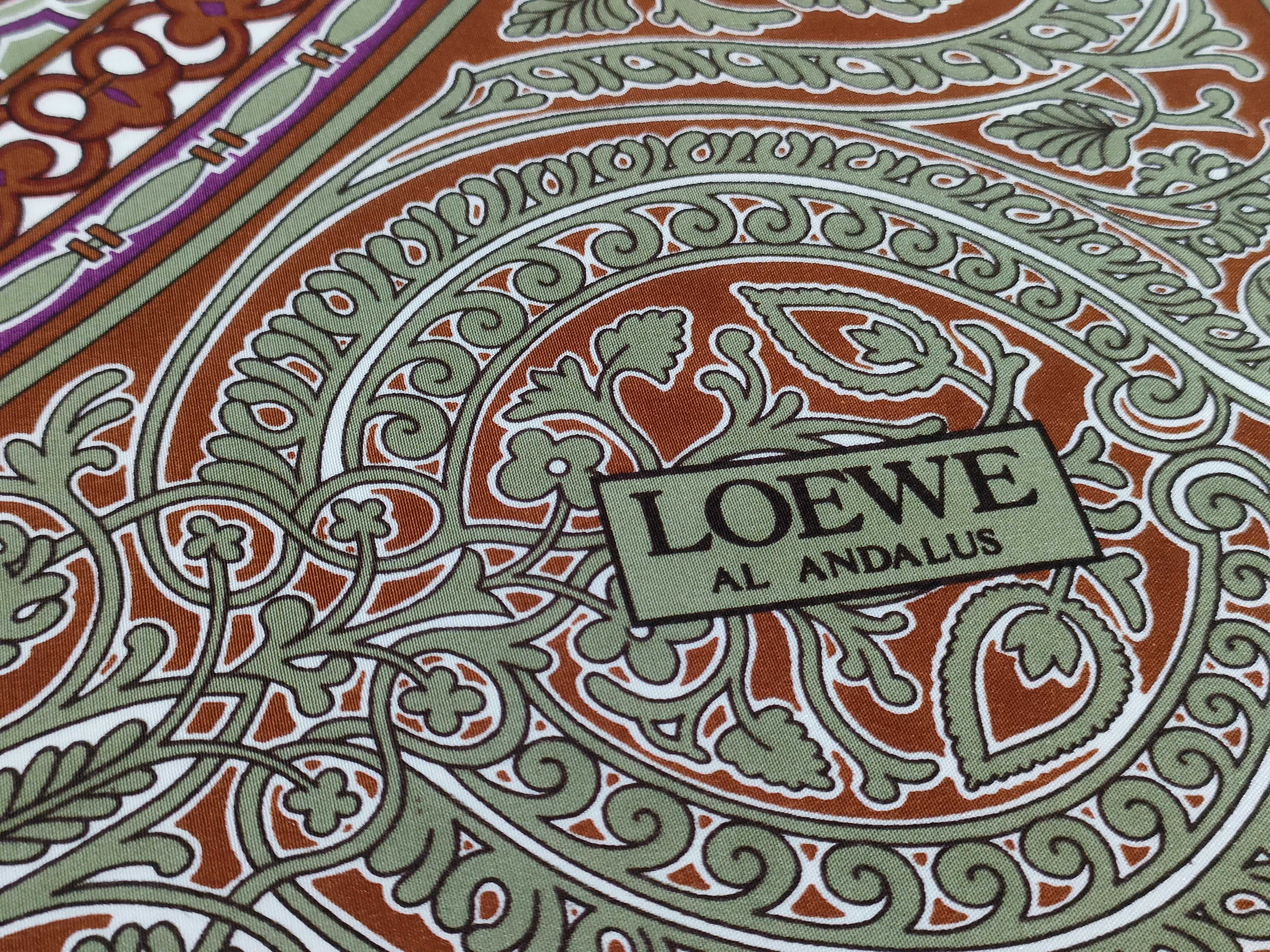 Loewe Al Andalus Silk Square Scarf with Original Box