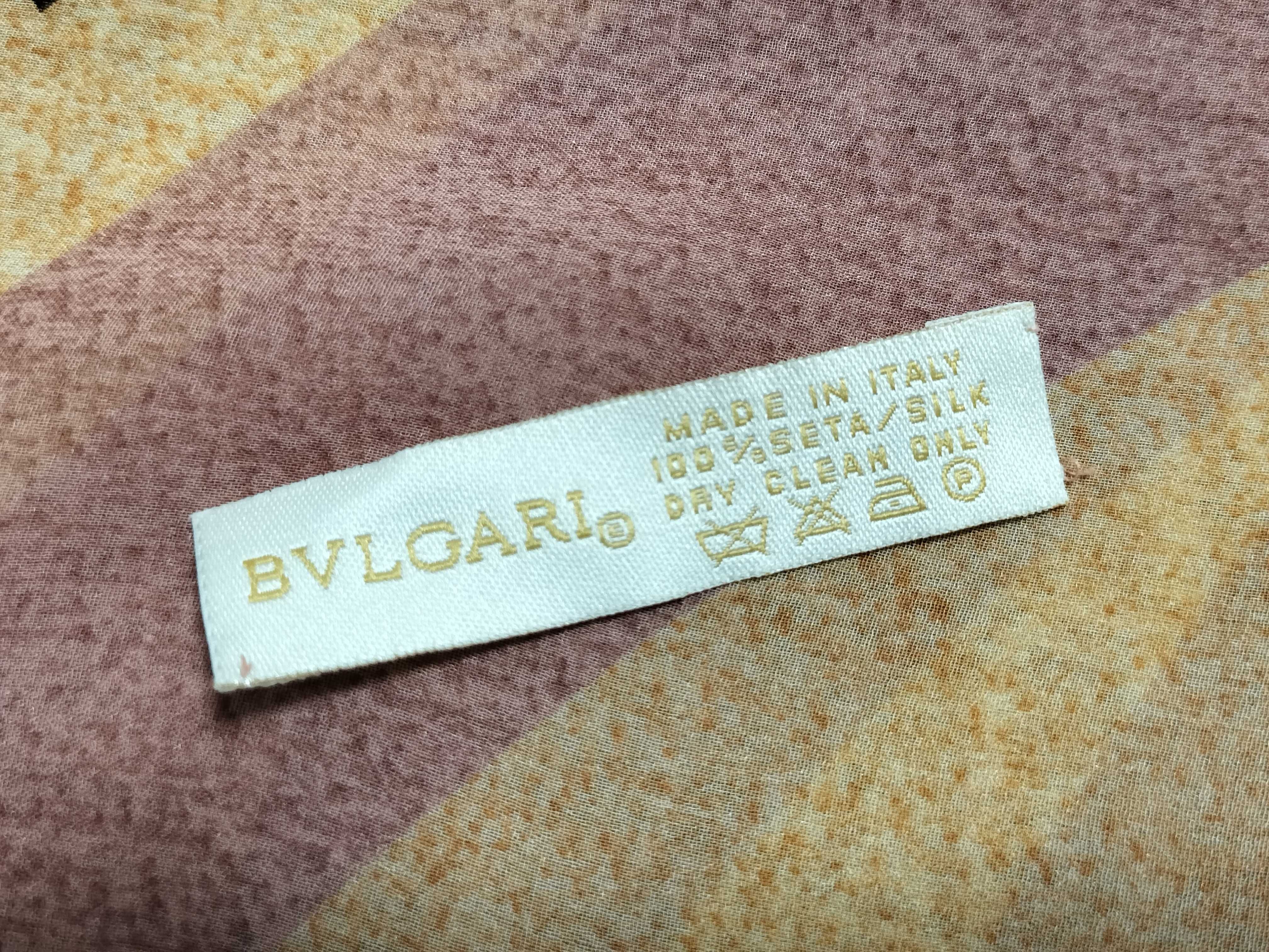 Bvlgari Safari Themed 100% Silk Scarf with Original Packaging