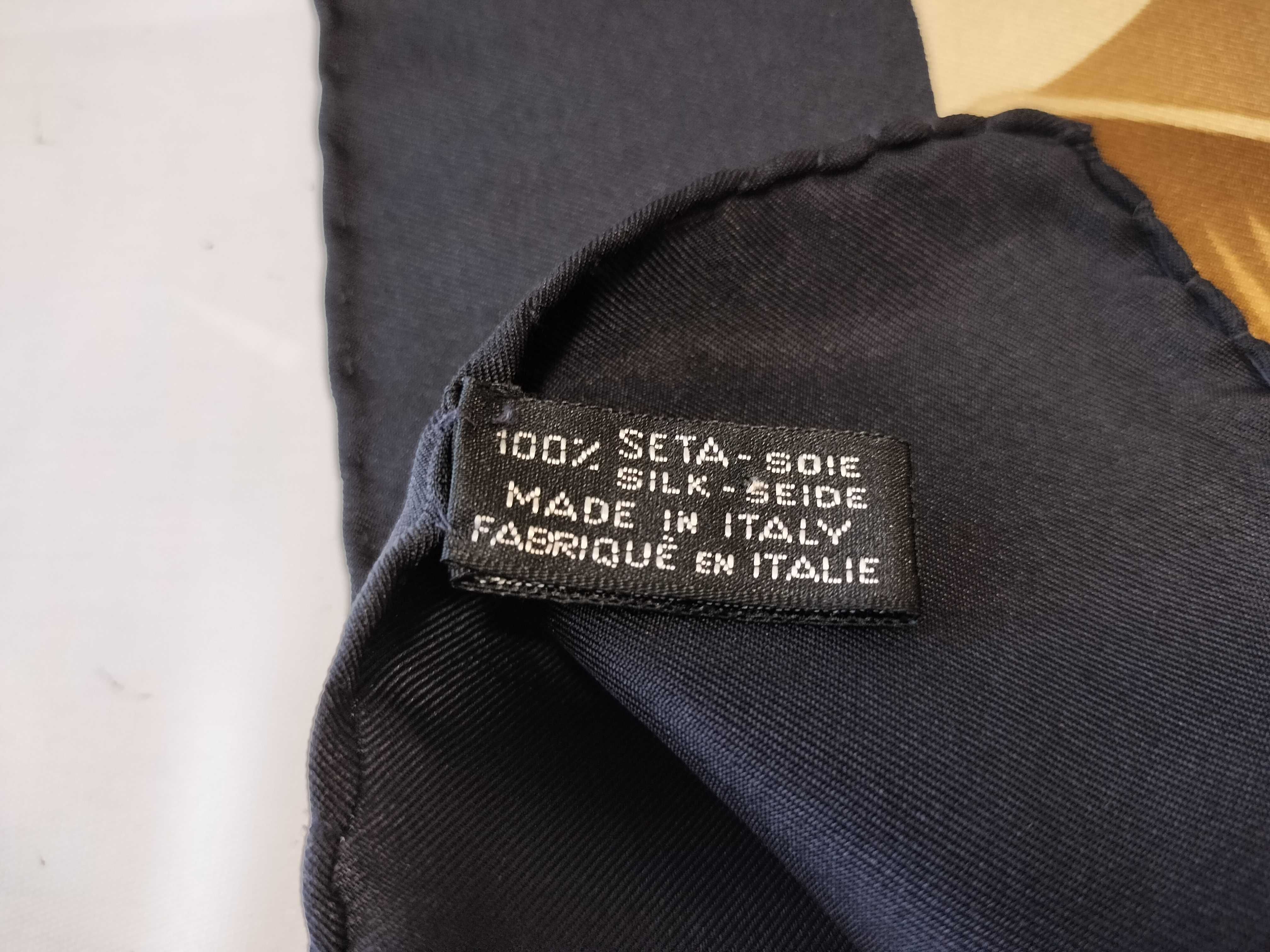 Celine Paris Silk Equestrian Motif Square Scarf