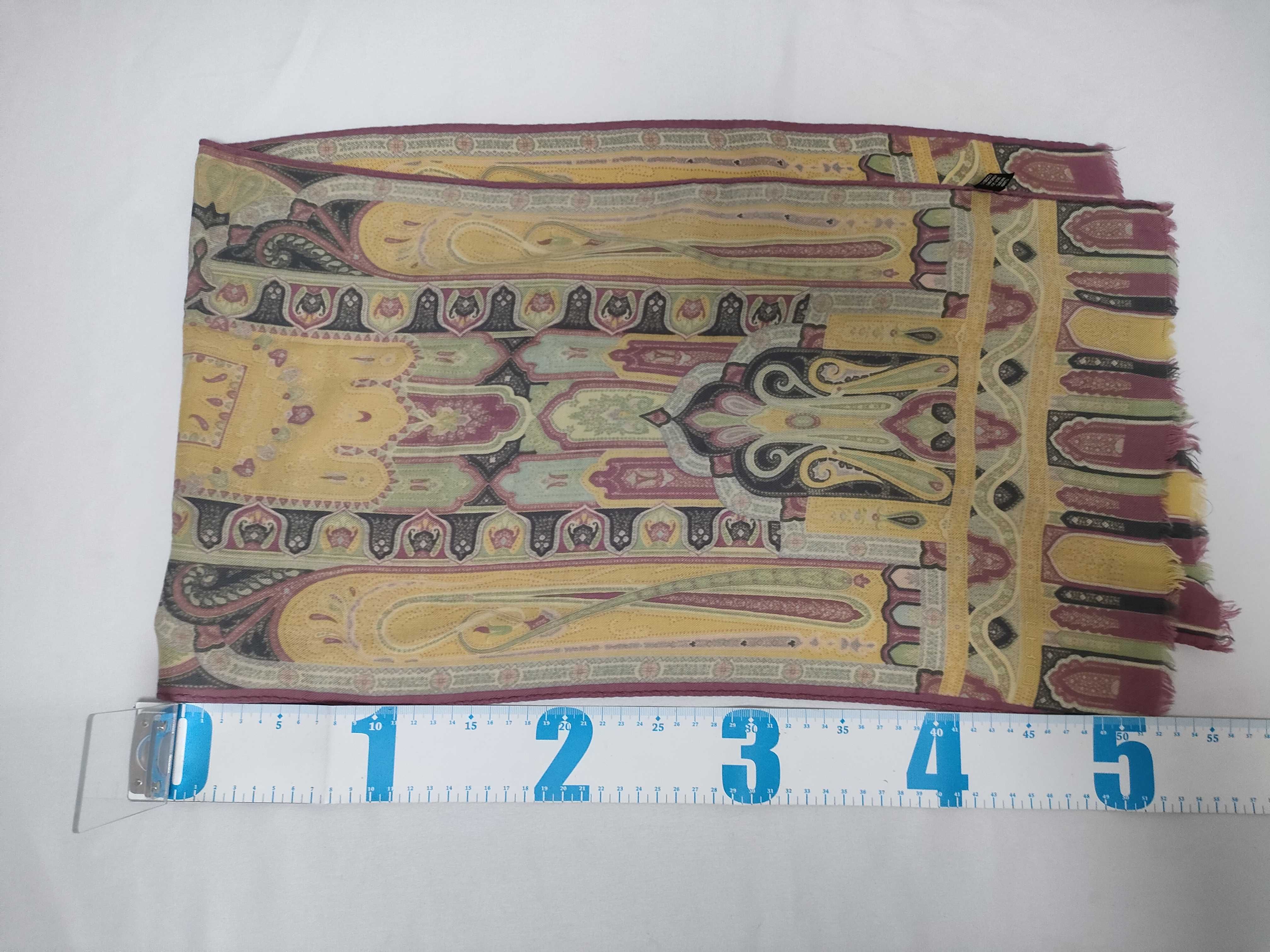 Three Etro Wool-Silk Paisley Print Scarves