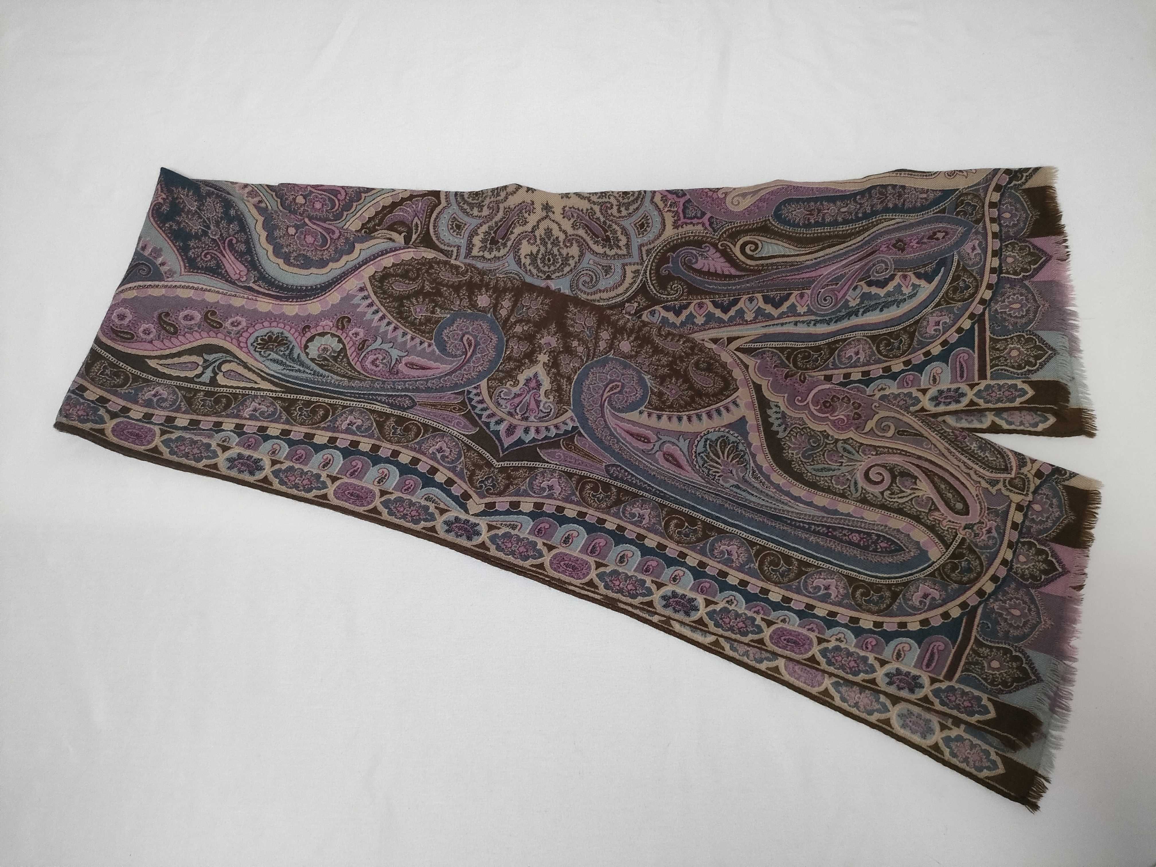Three Etro Wool-Silk Paisley Print Scarves