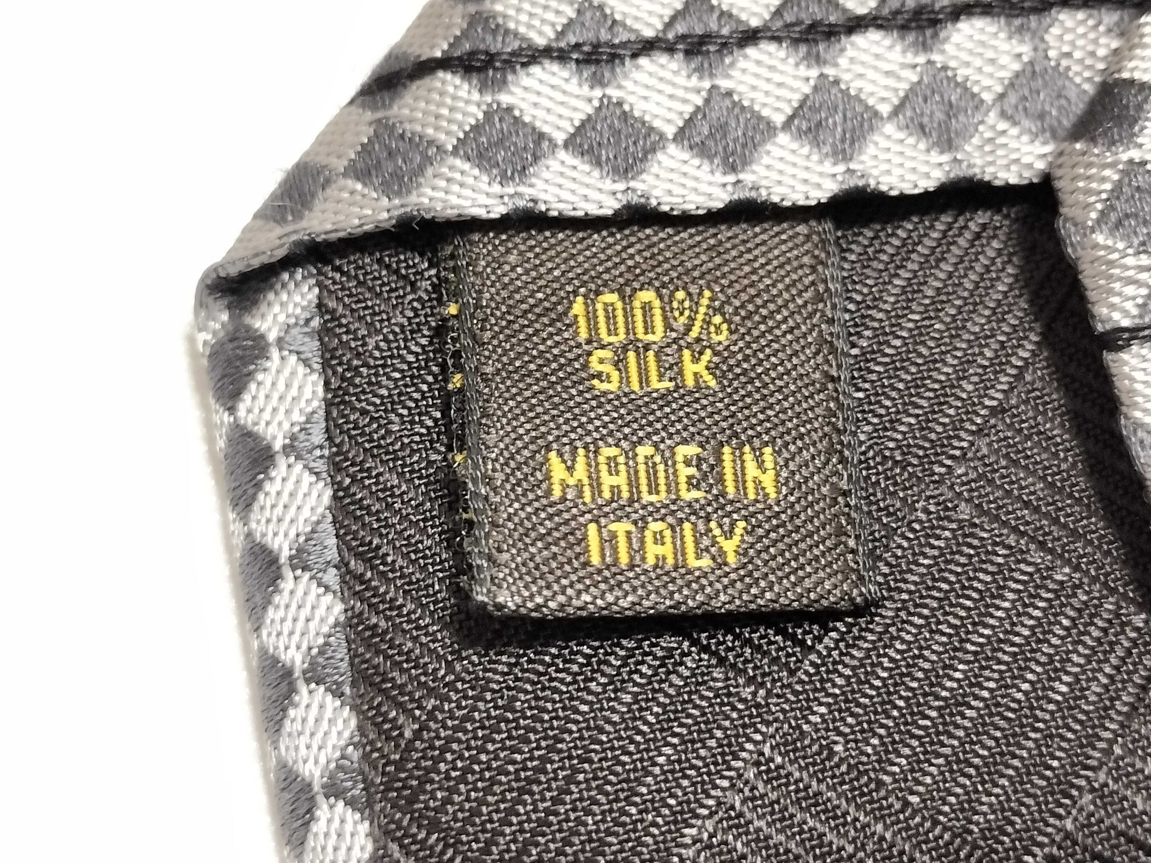 Louis Vuitton Silk Damier Pattern Checkered and Striped Necktie