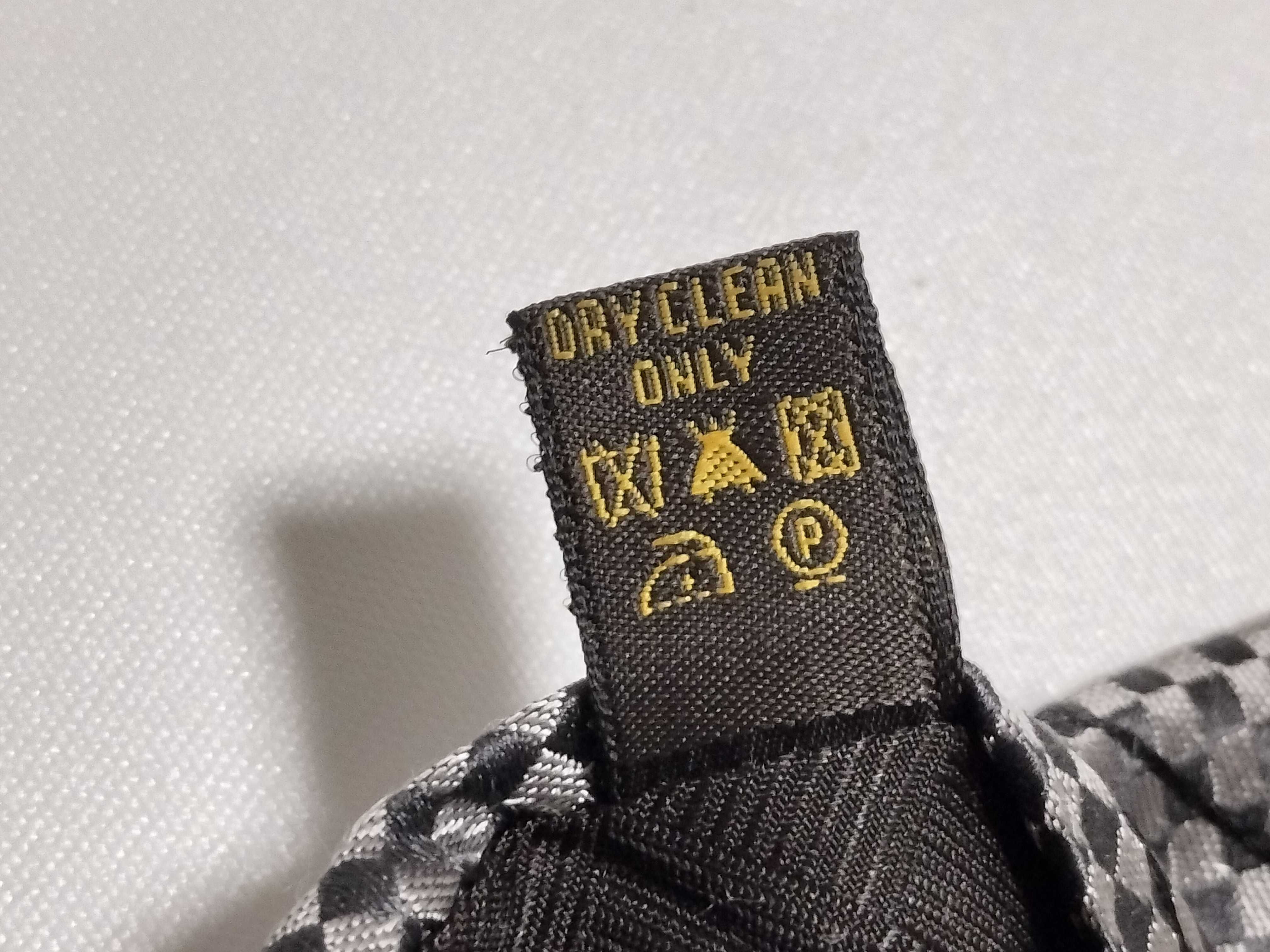 Louis Vuitton Silk Damier Pattern Checkered and Striped Necktie