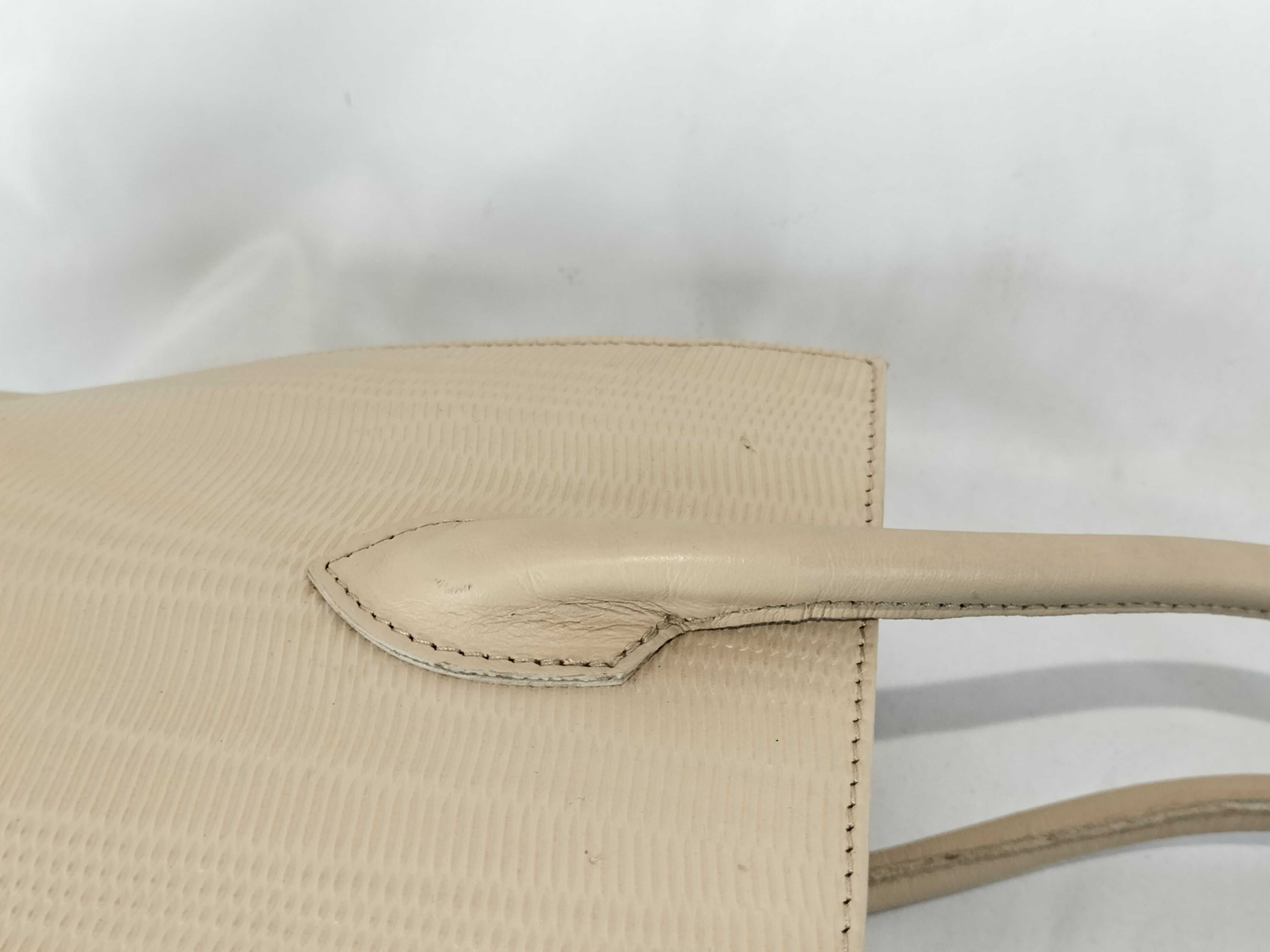 Vintage MCM Lizard-Embossed Leather Shoulder Tote Bag