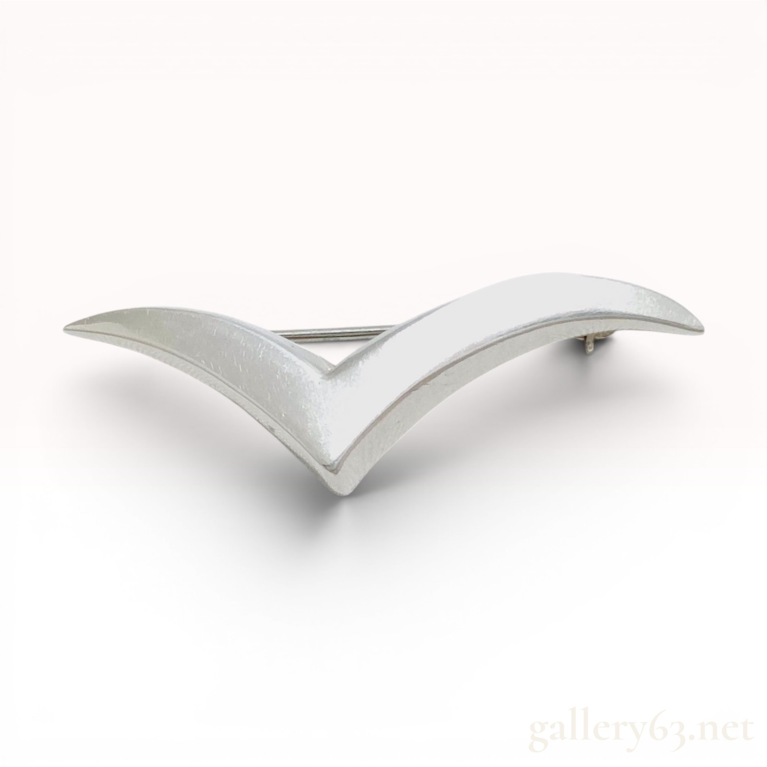 Beaucraft Sterling Silver Modernist Stylized Seagull Brooch