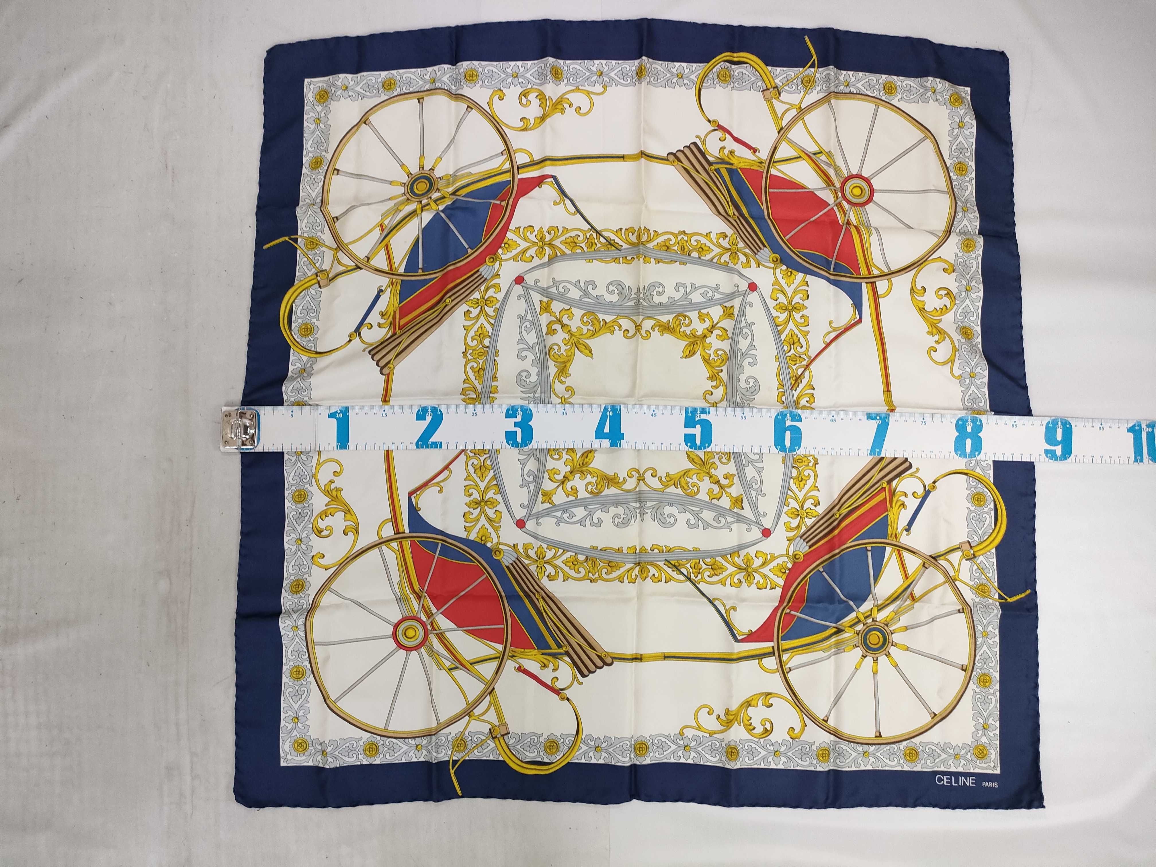 Celine Paris Silk Carriage Motif Scarf
