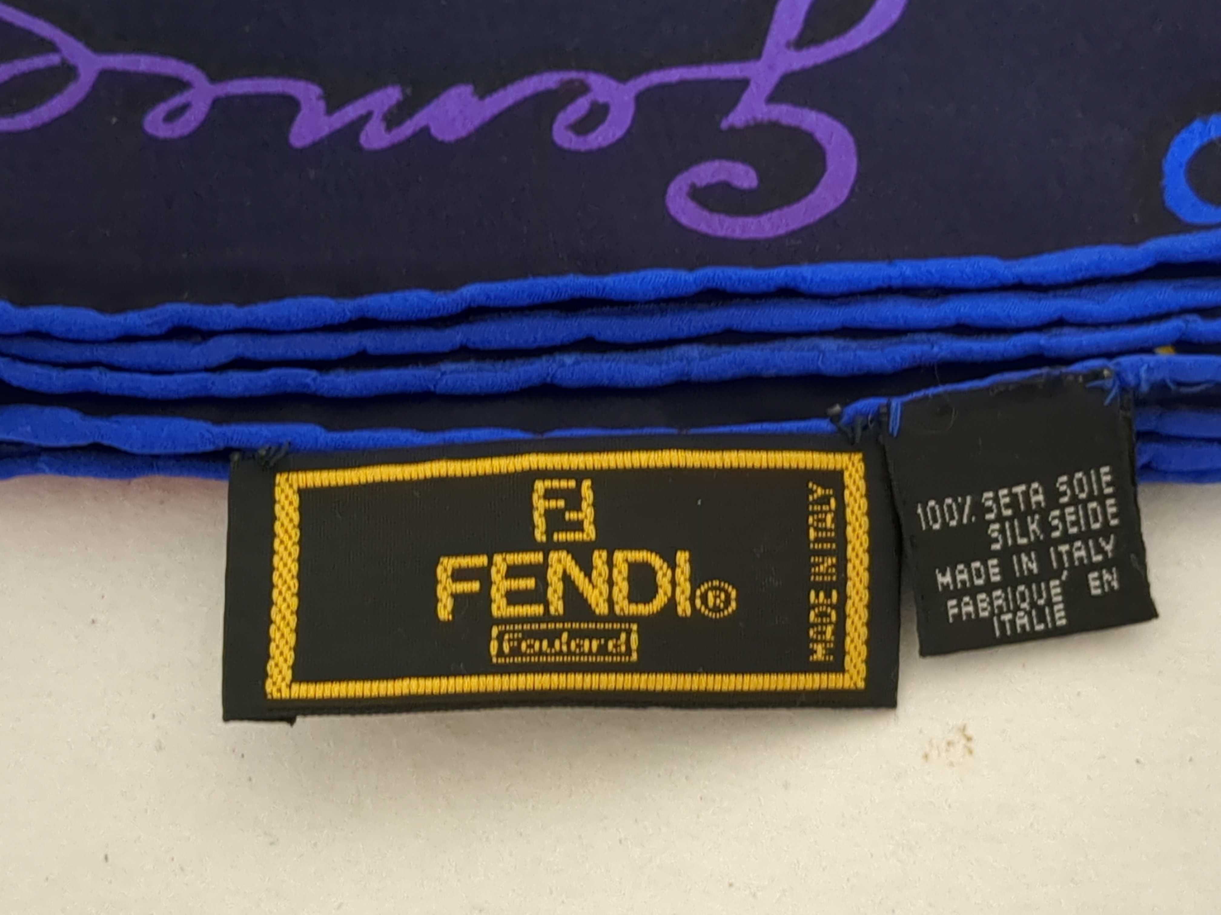 Two Designer Scarves, Fendi Silk Zodiac Foulard and Dior Wool-Blend Striped Scarf