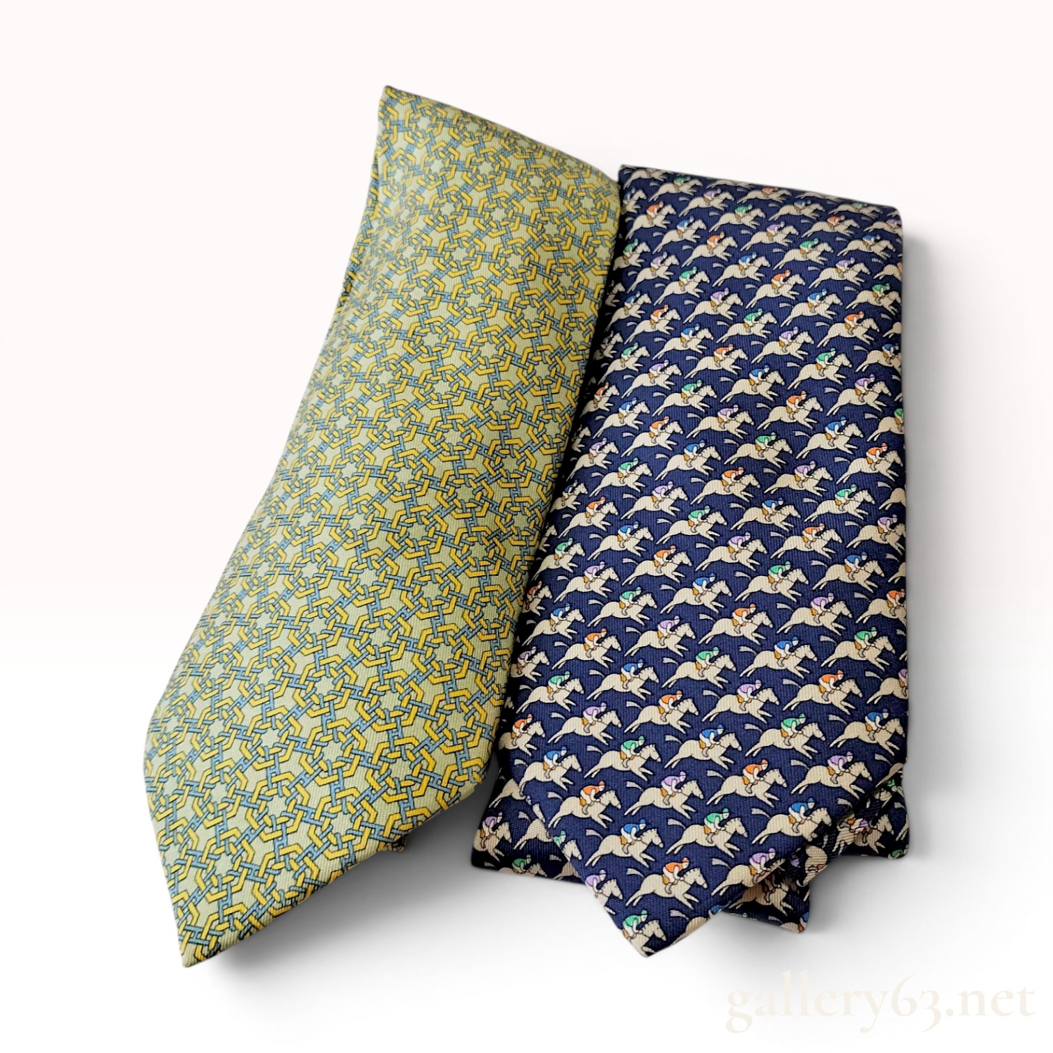 Two Hermès Silk Neckties