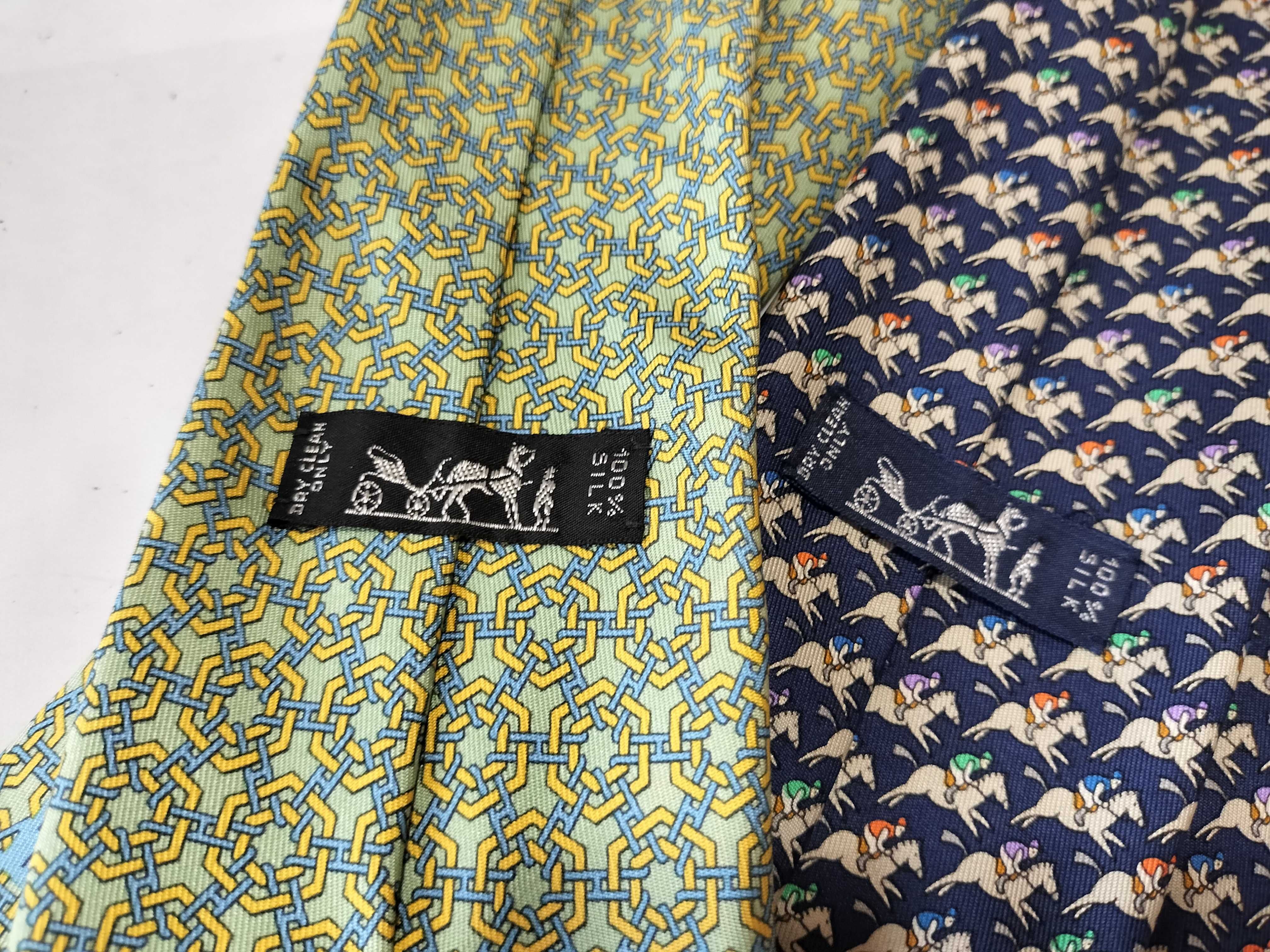 Two Hermès Silk Neckties