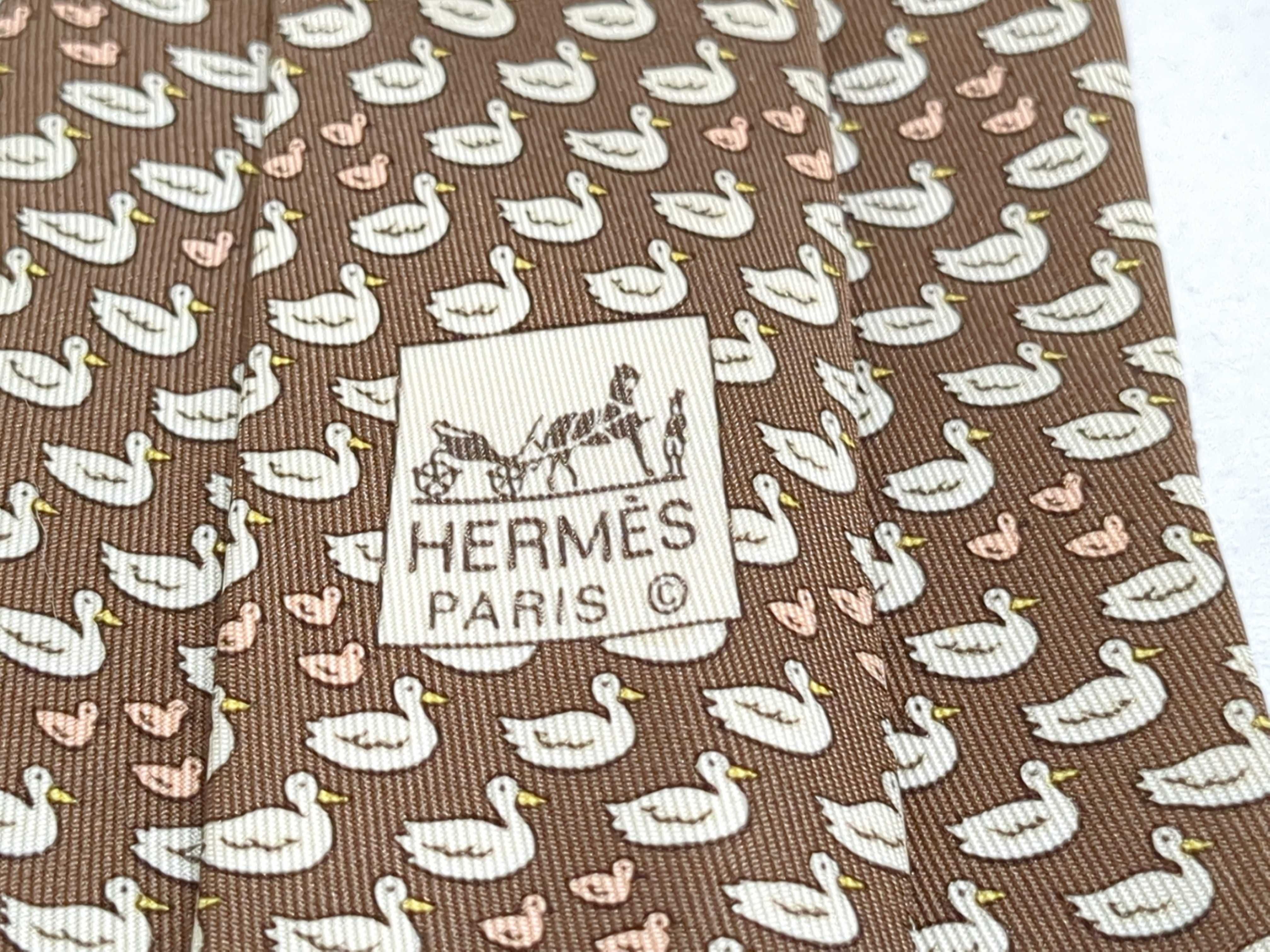 Two Hermes Paris Silk Neckties