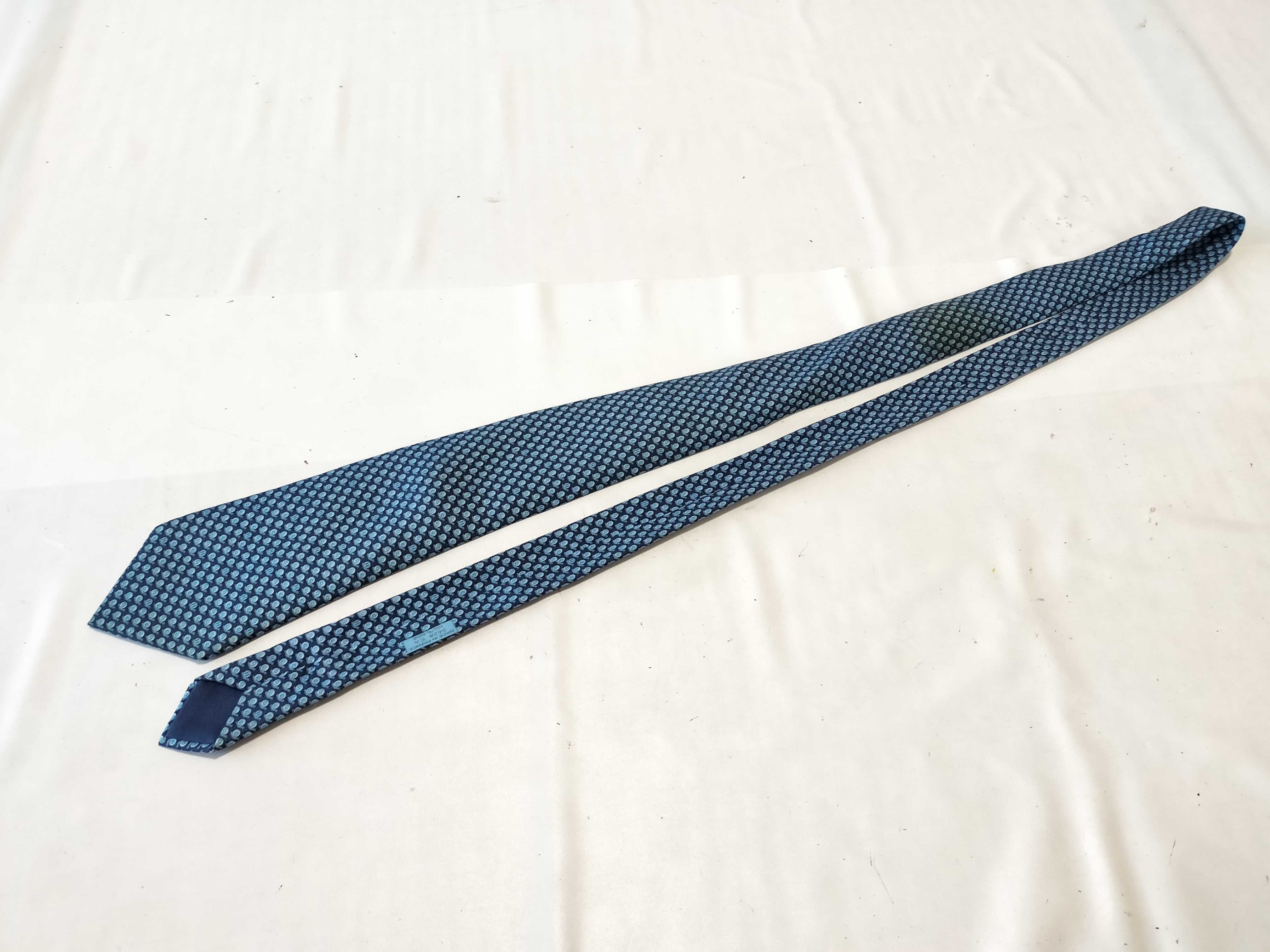 Hermès Paris Snail Motif Silk Necktie