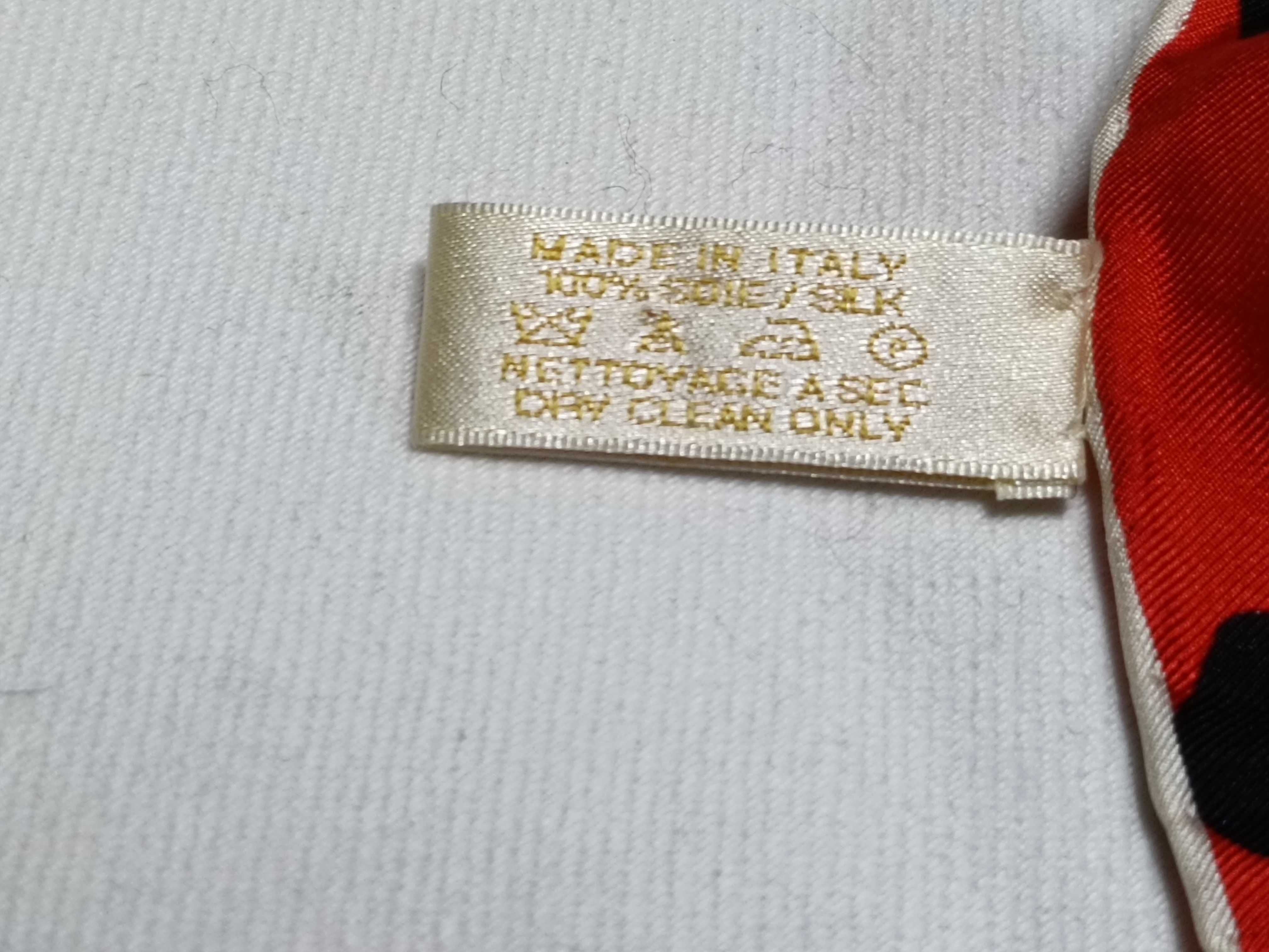 Must de Cartier Silk Panthere Motif Scarf