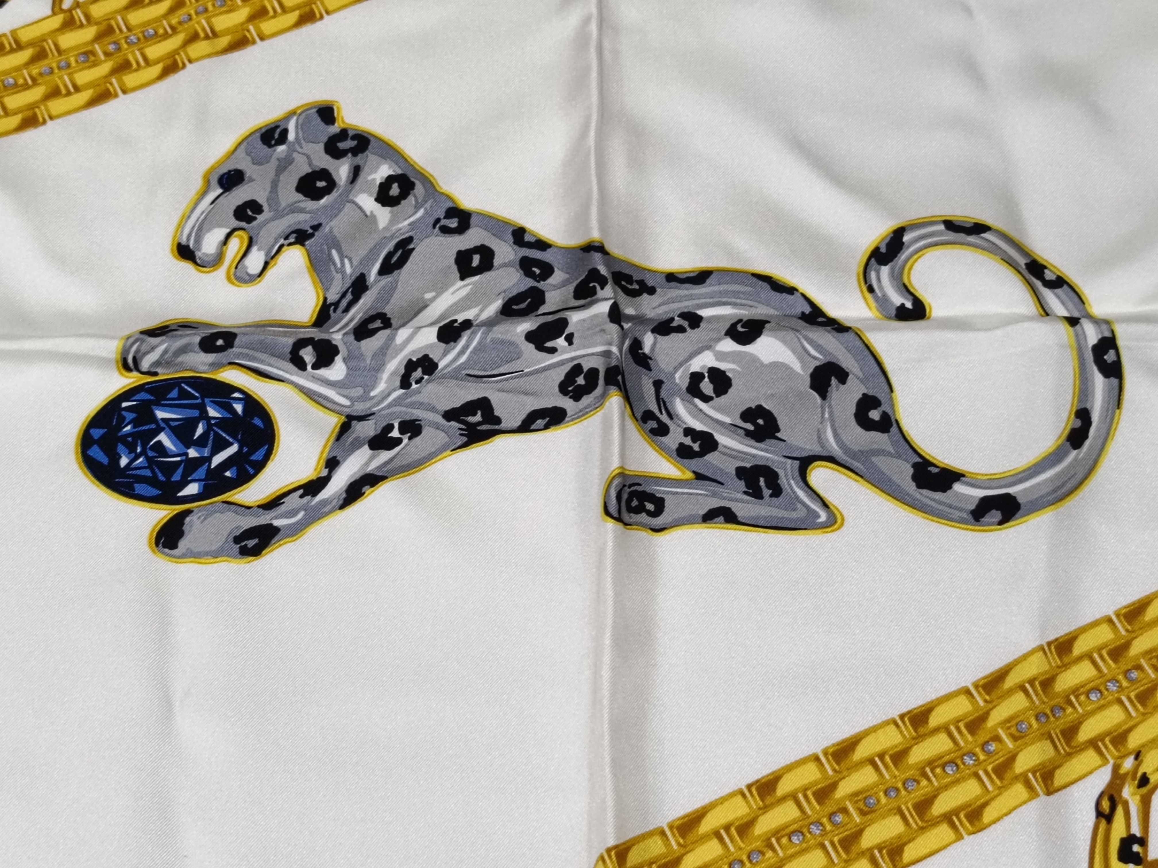 Must de Cartier Silk Panthere Motif Scarf