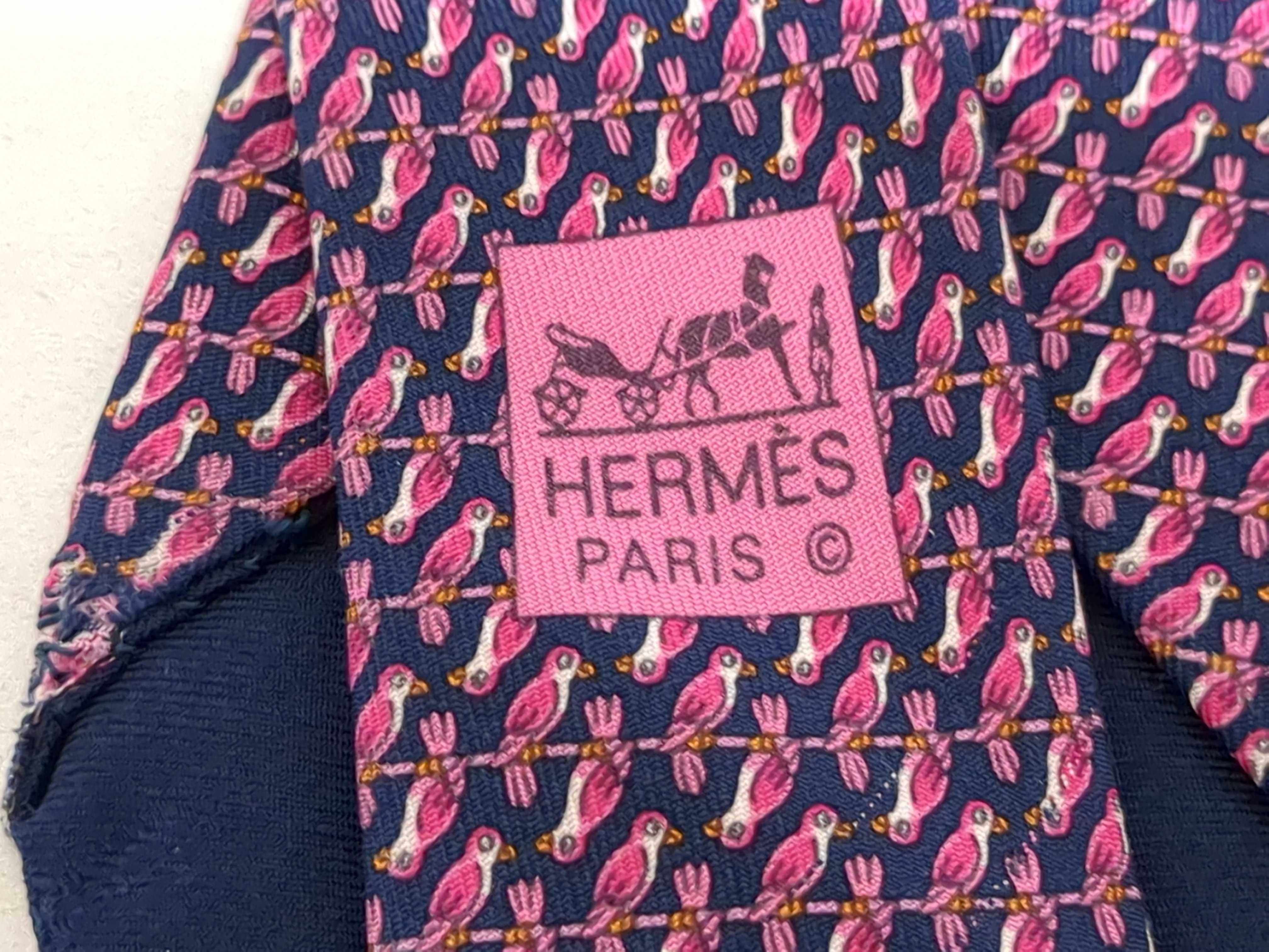 Two Silk Designer Neckties including Hermès Paris
