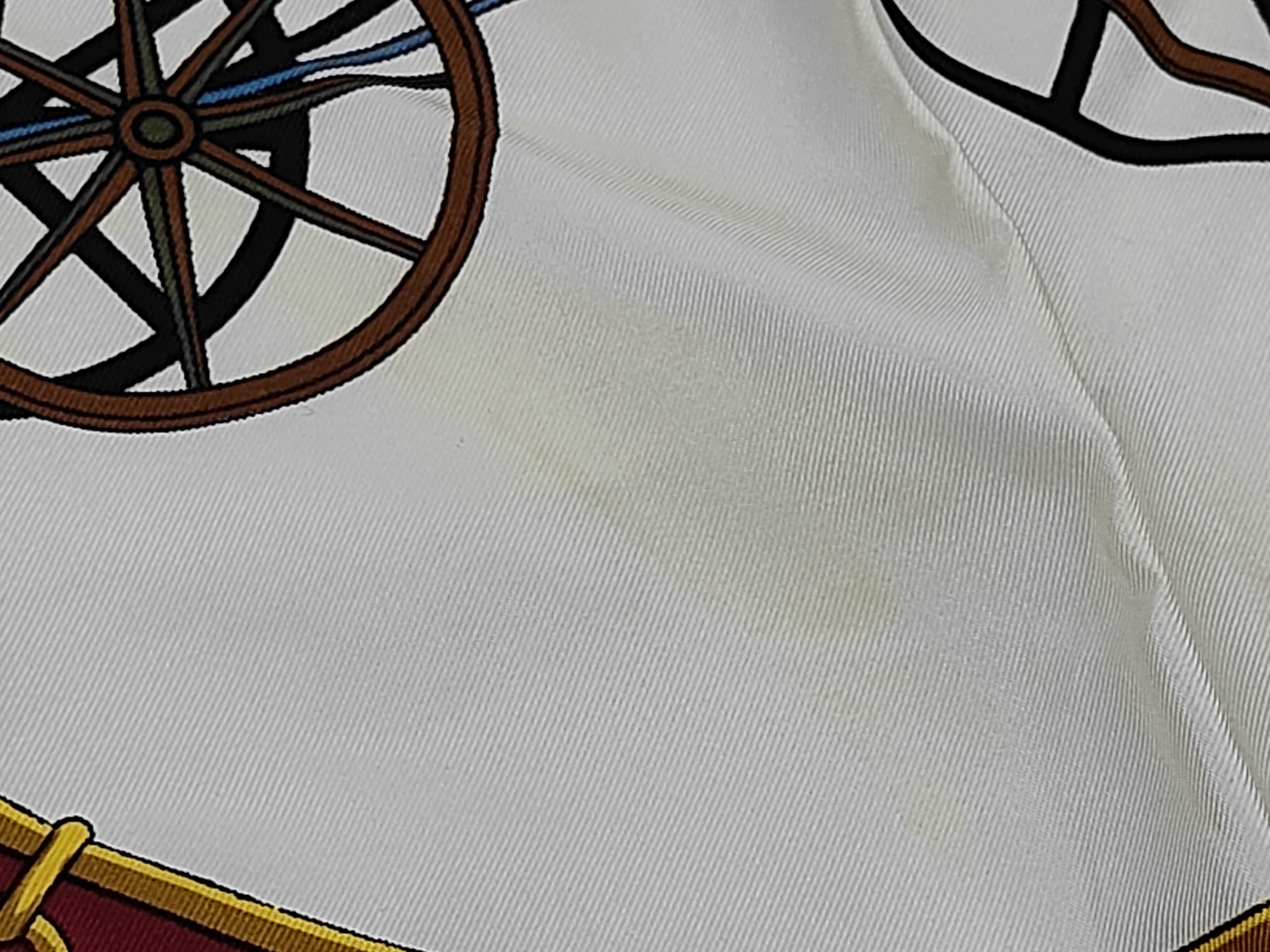 Céline Paris Vintage Silk Square Scarf with Equestrian Carriage Motif