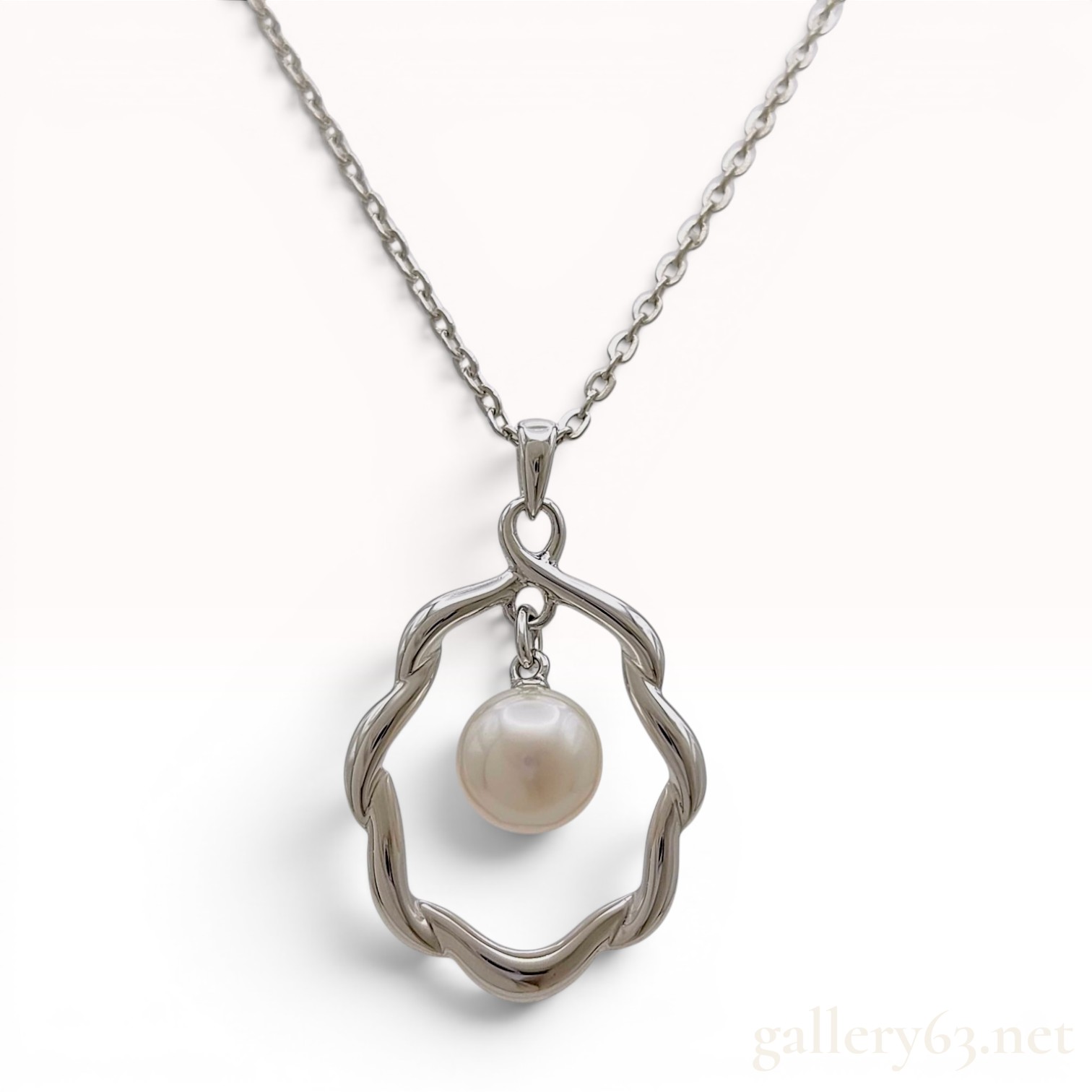 Mikimoto Sterling Silver and Cultured Pearl Pendant Necklace