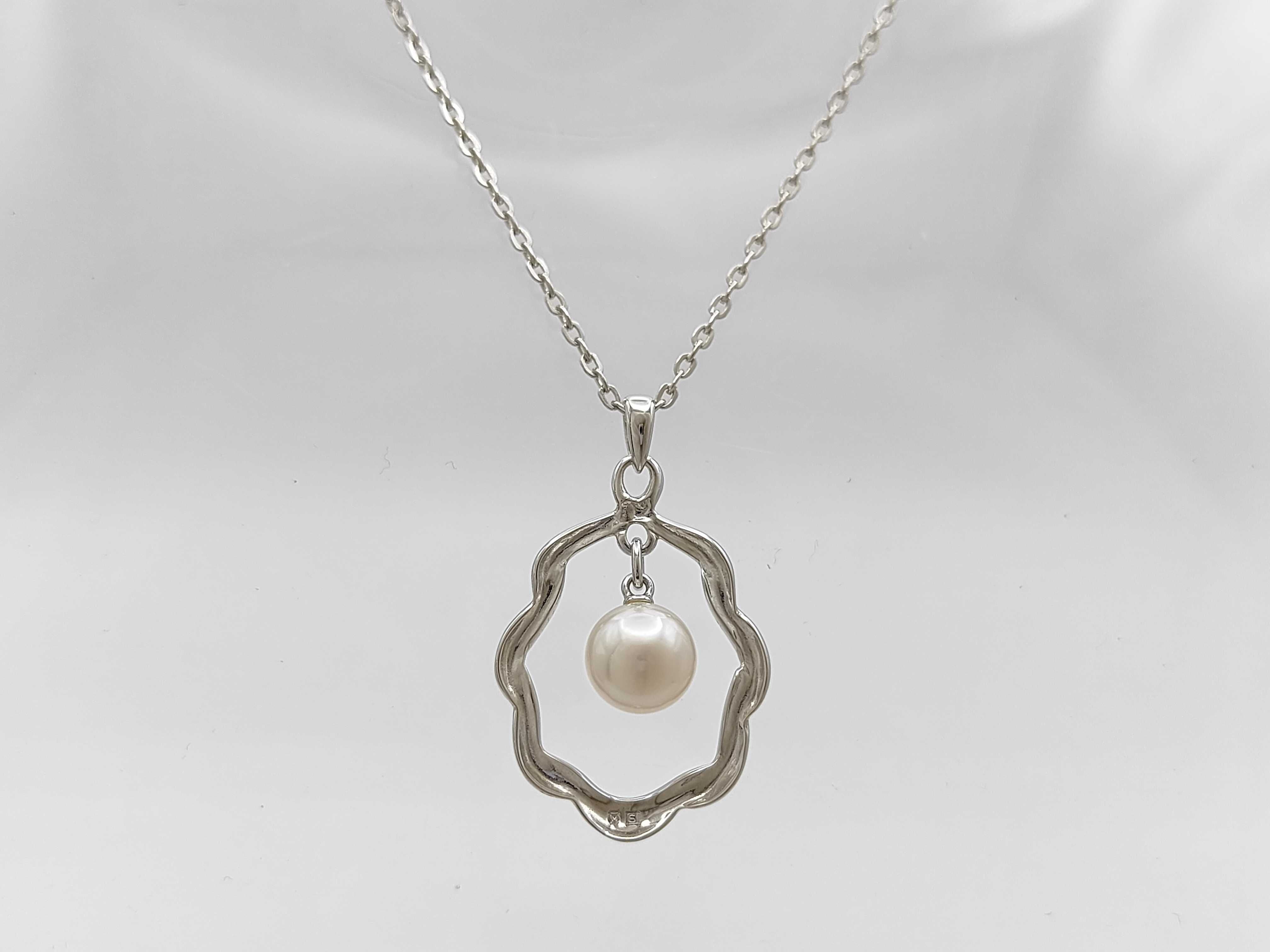 Mikimoto Sterling Silver and Cultured Pearl Pendant Necklace
