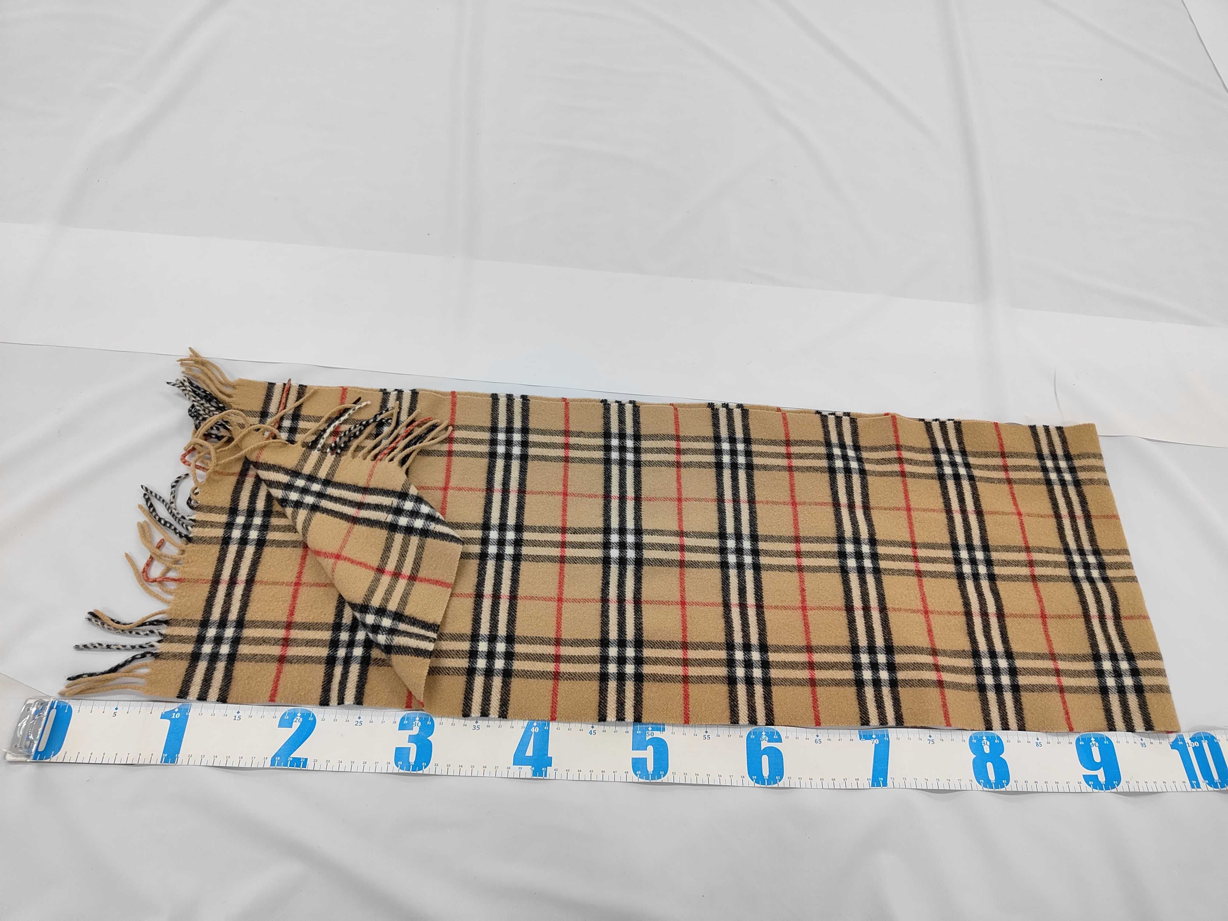 Vintage Burberrys Nova Check Lambswool Scarf