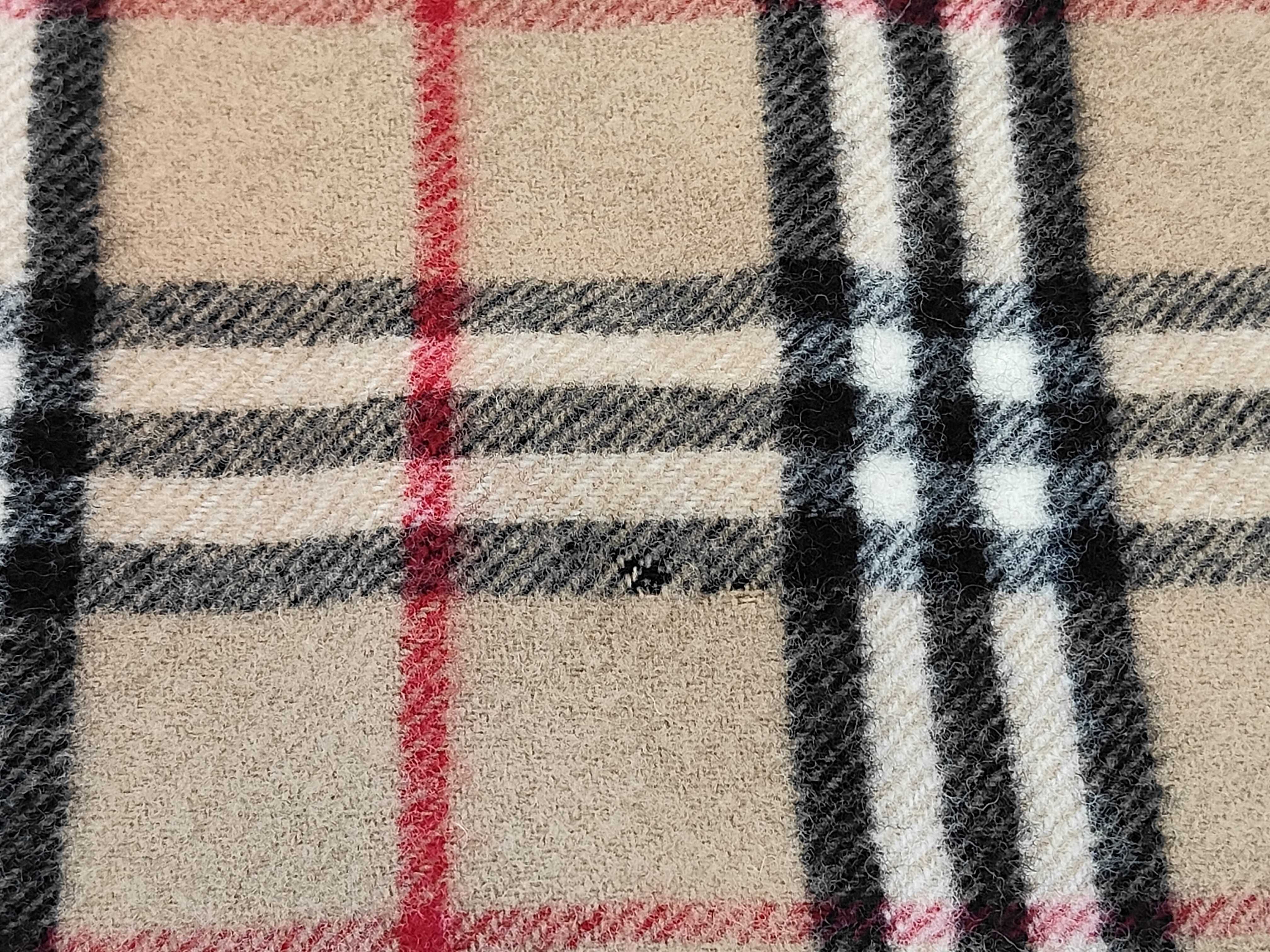 Vintage Burberrys Nova Check Lambswool Scarf