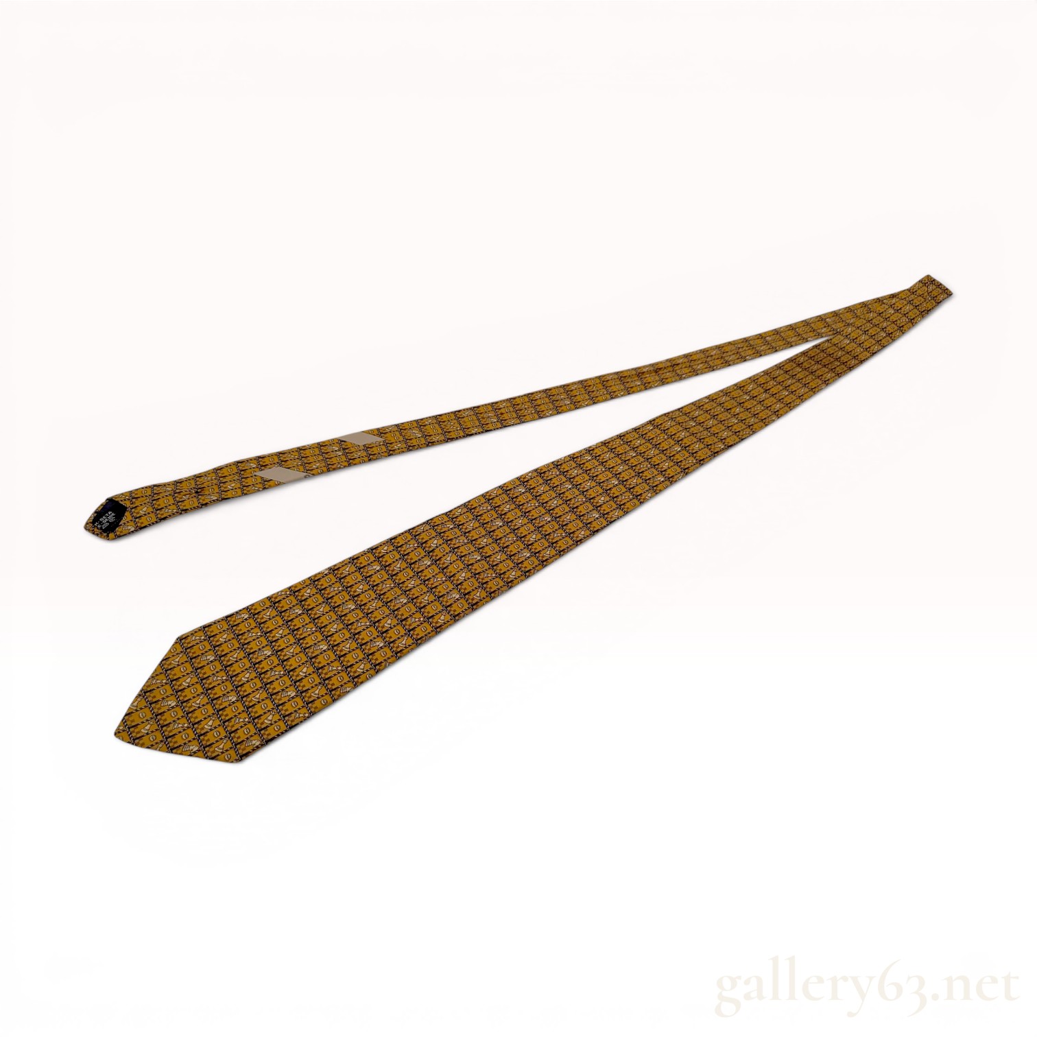 Salvatore Ferragamo Silk Chess Novelty Pattern Necktie