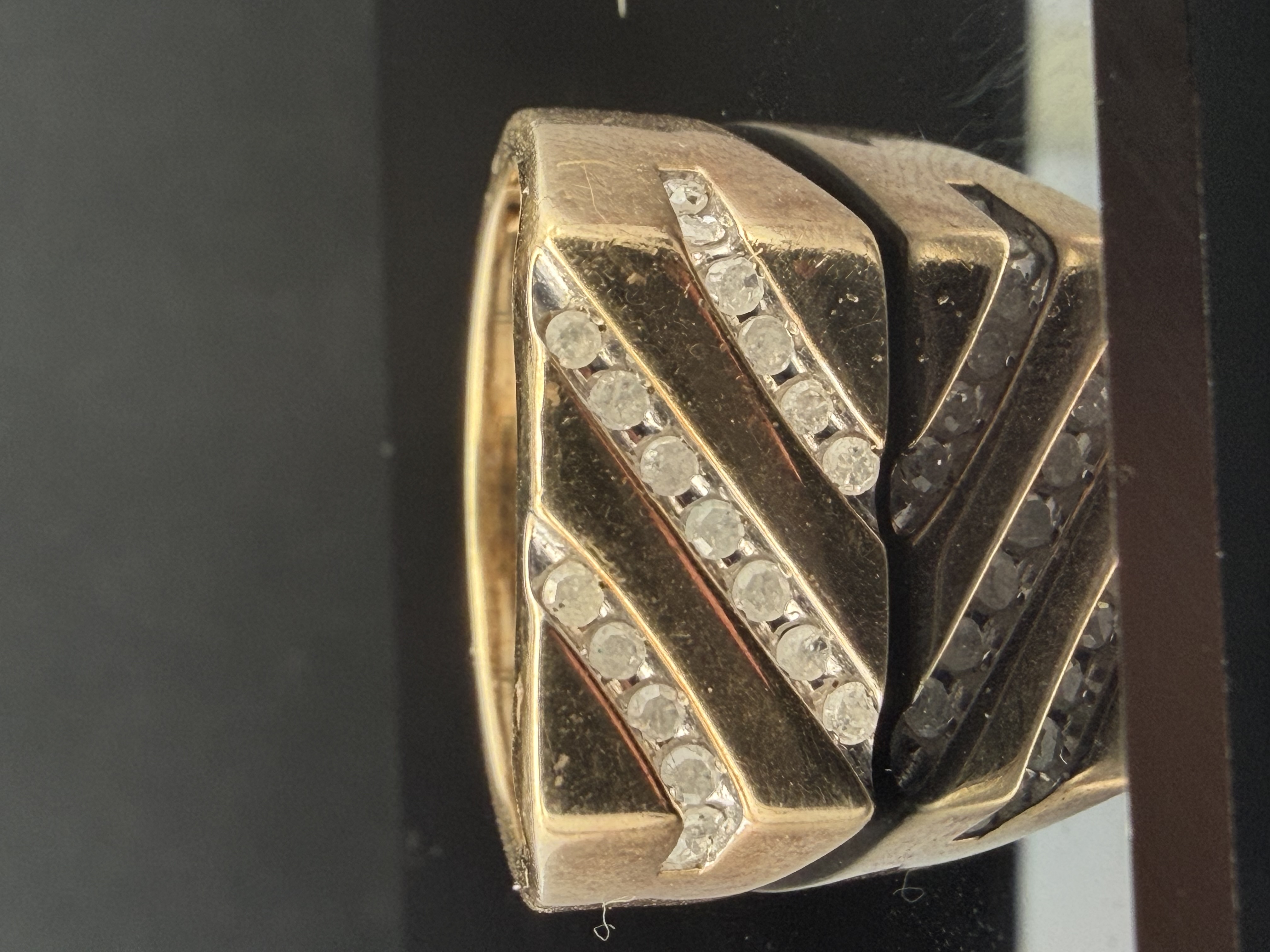 Vermeil Silver Diamond Ring