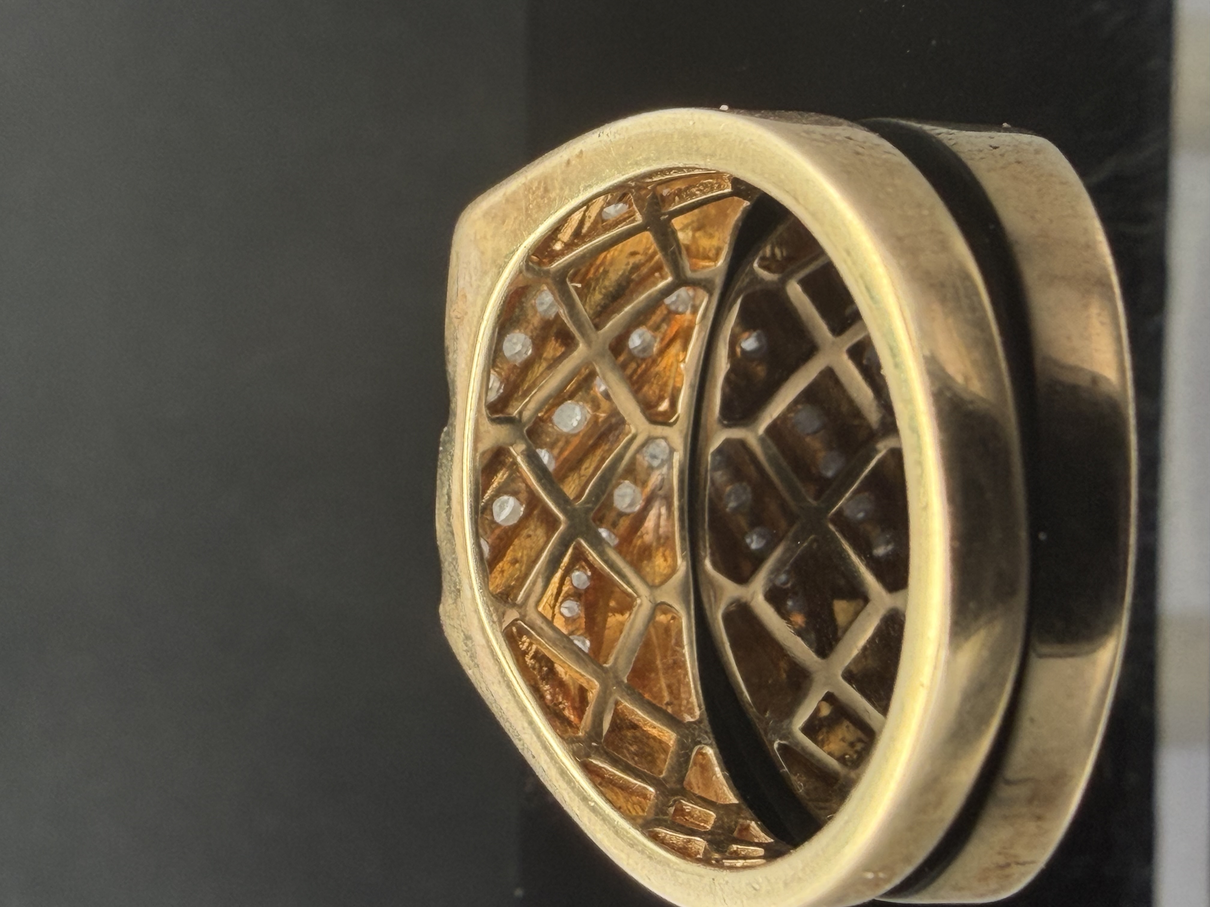 Vermeil Silver Diamond Ring
