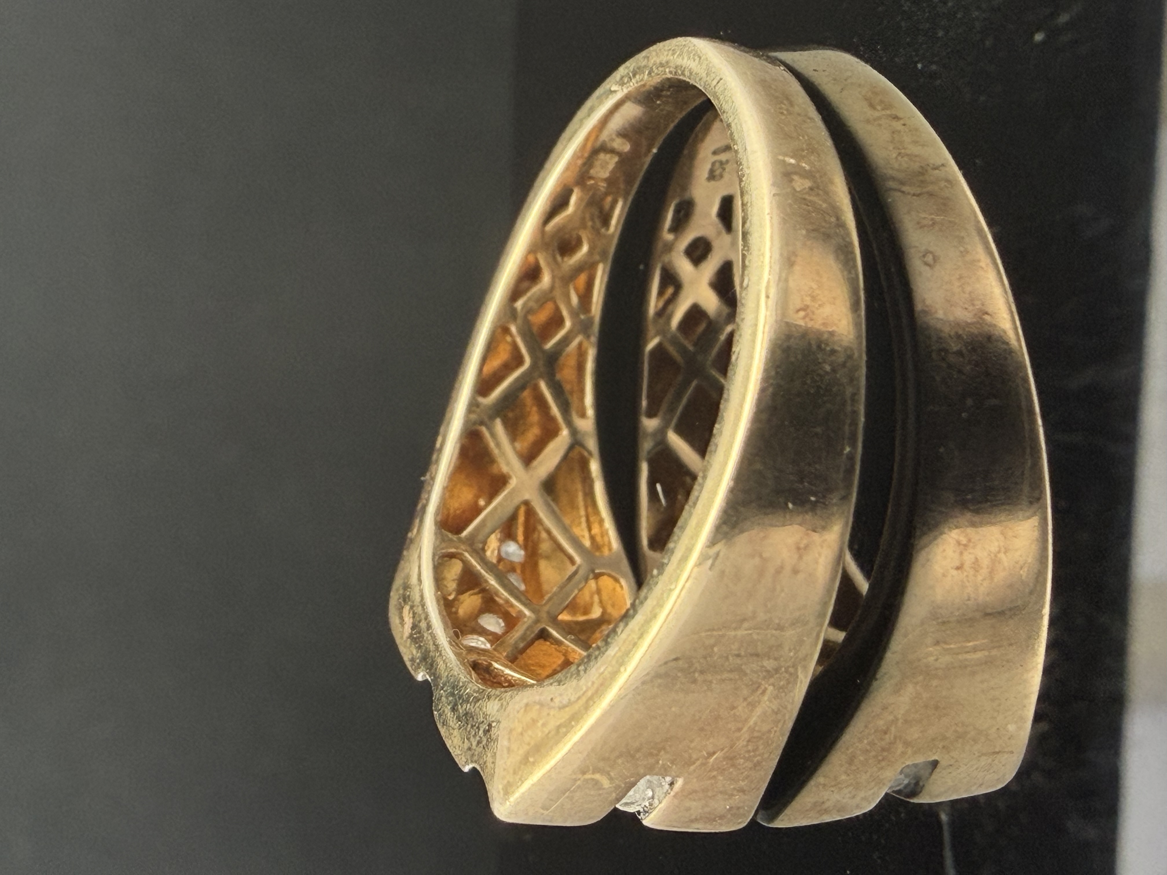 Vermeil Silver Diamond Ring