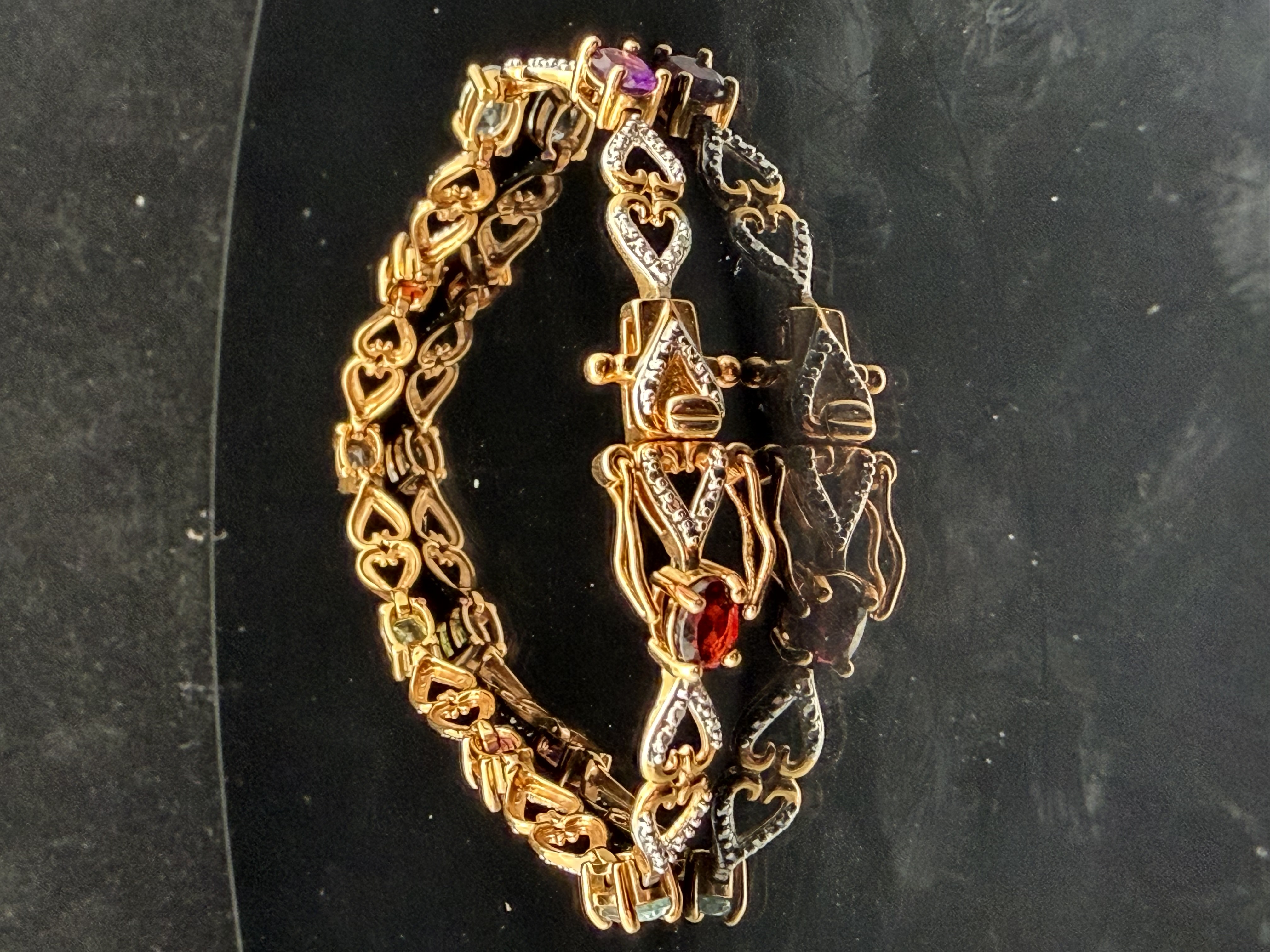 Vermeil Silver Multi Gem Bracelet