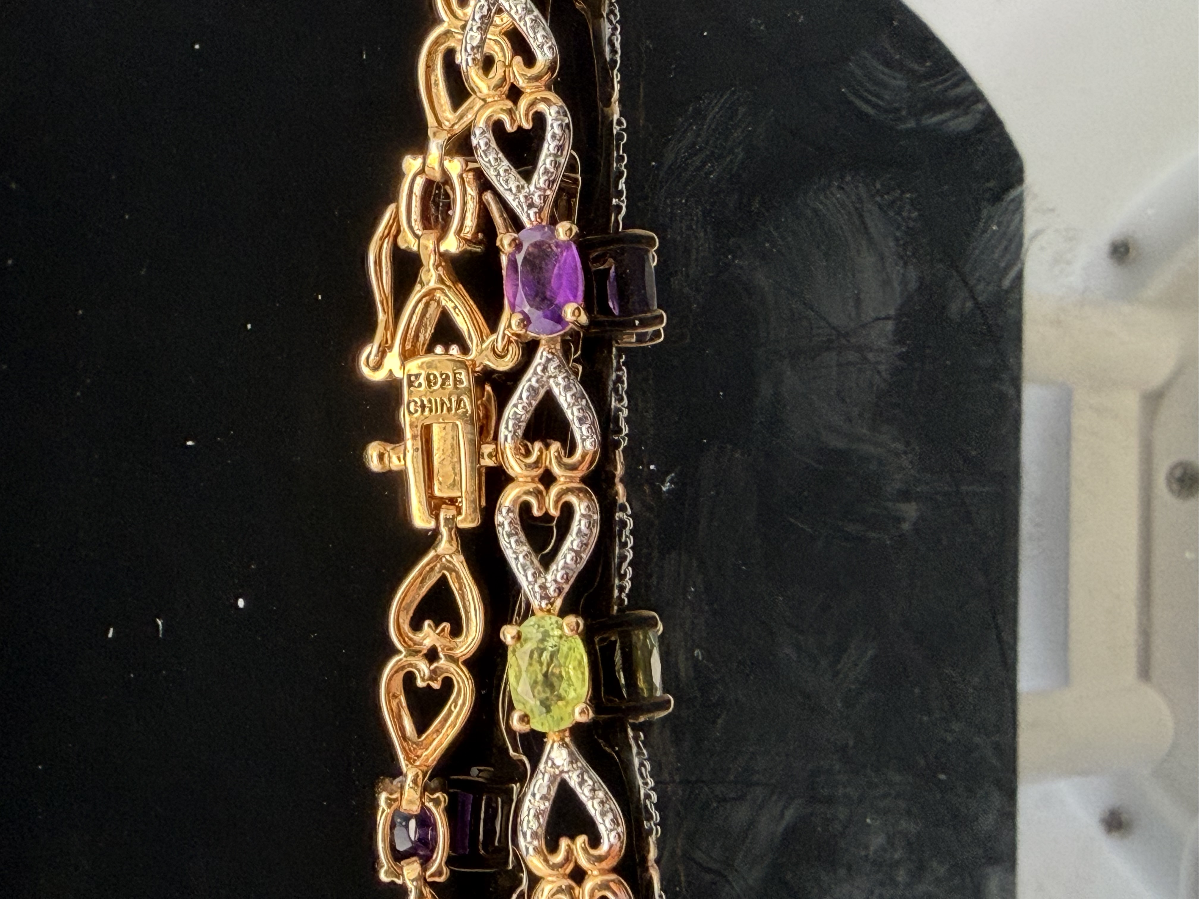 Vermeil Silver Multi Gem Bracelet