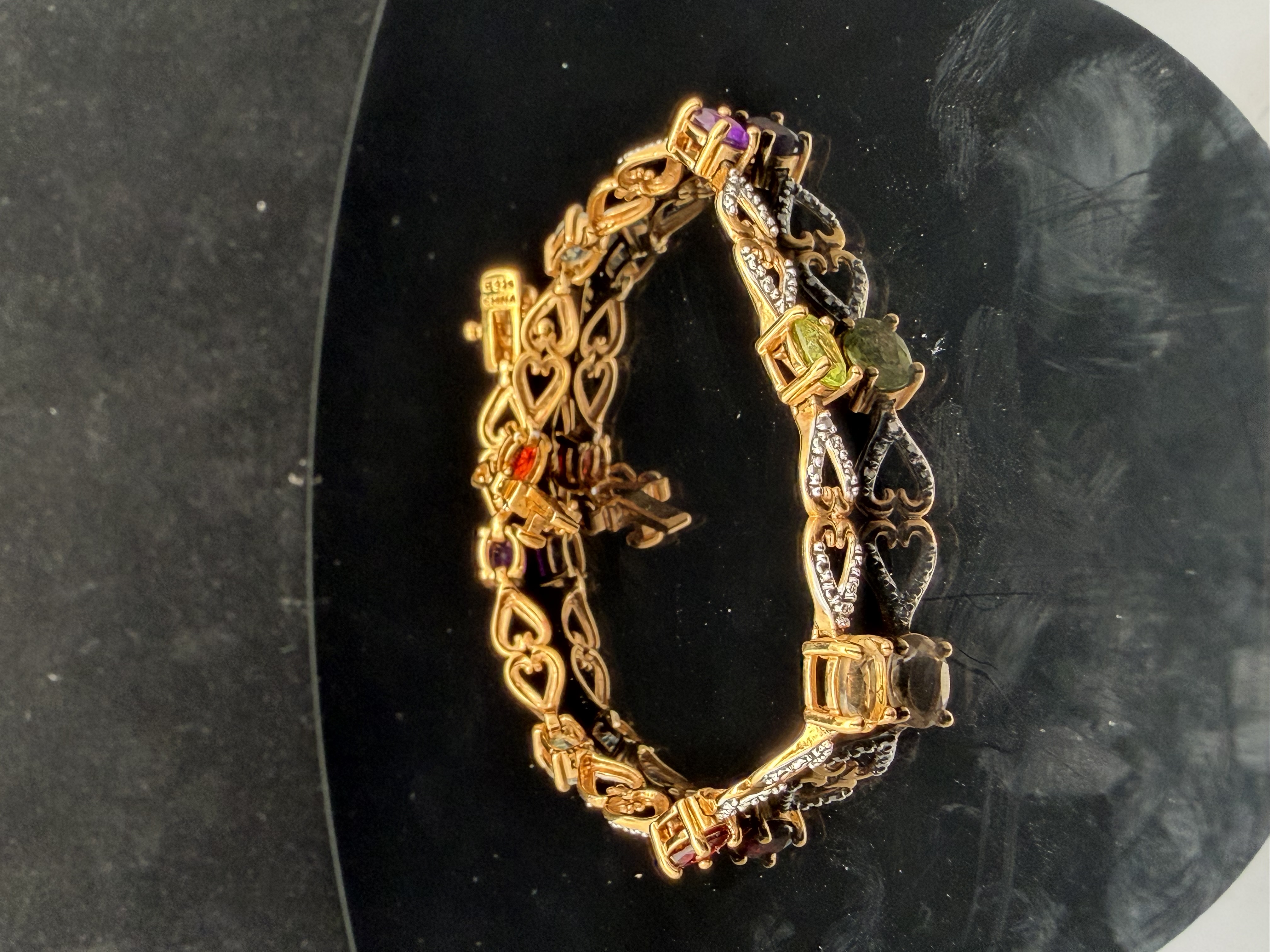 Vermeil Silver Multi Gem Bracelet
