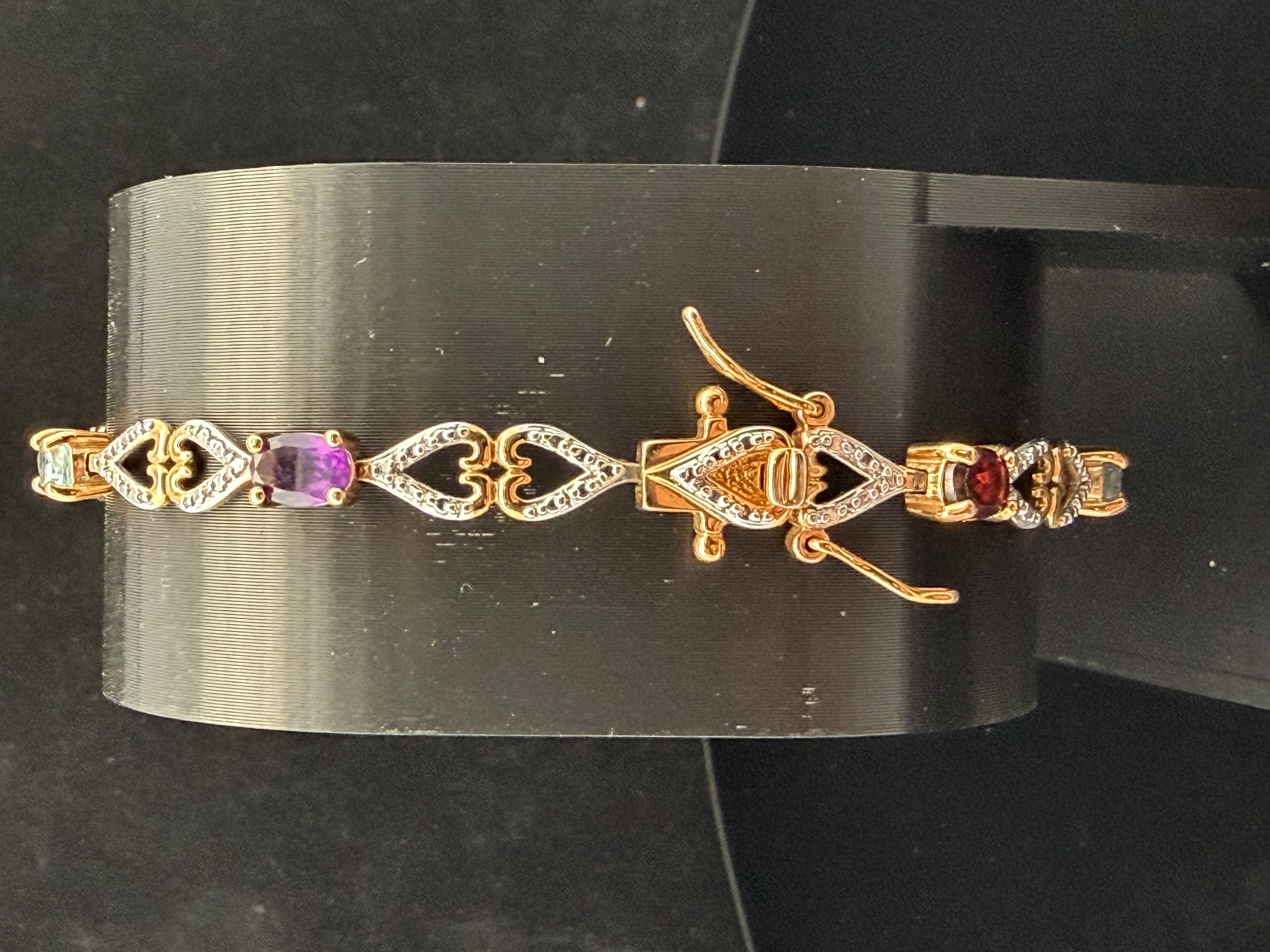 Vermeil Silver Multi Gem Bracelet