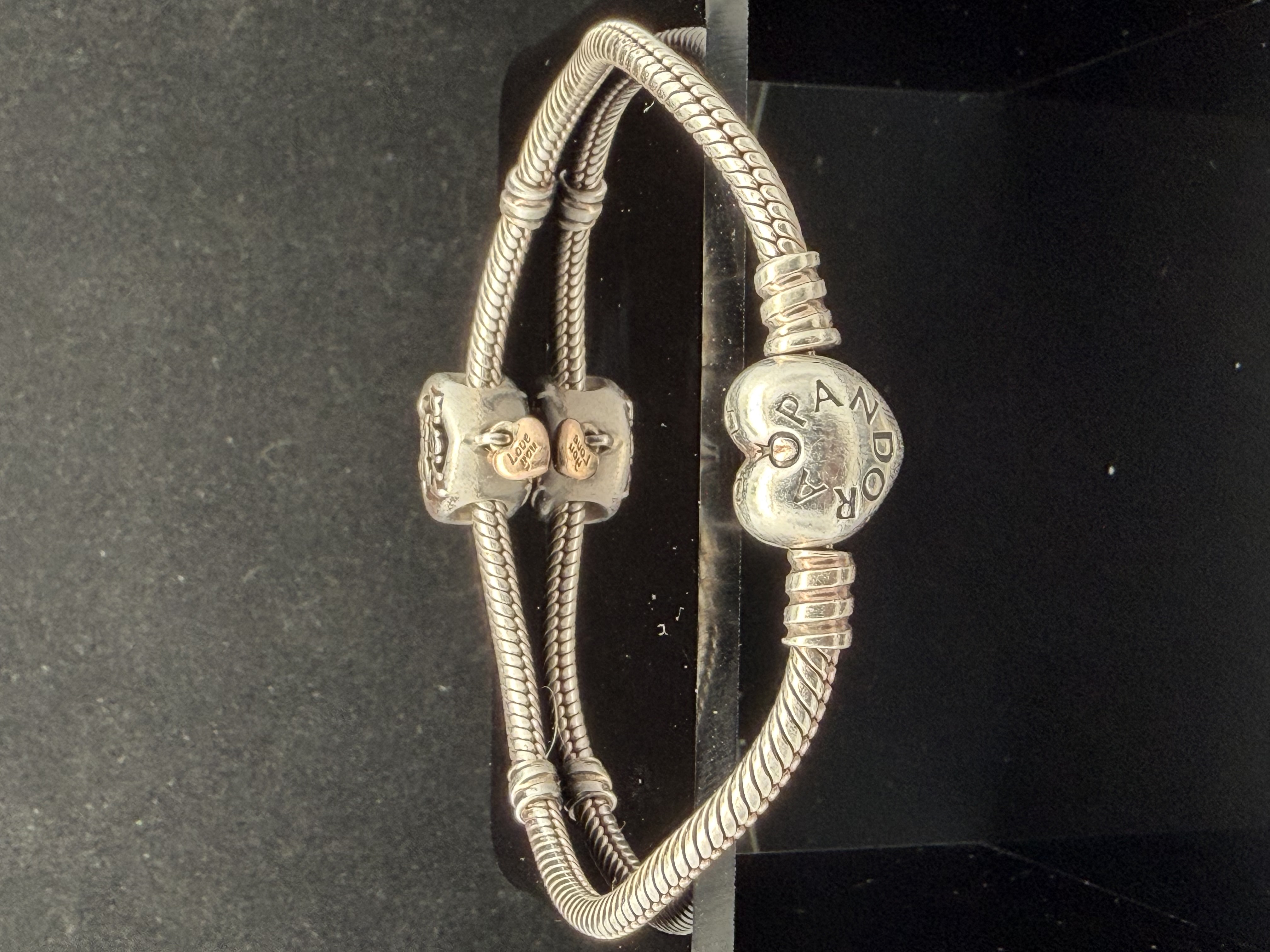 Pandora Sterling Silver Best Friends Charm Bravelet