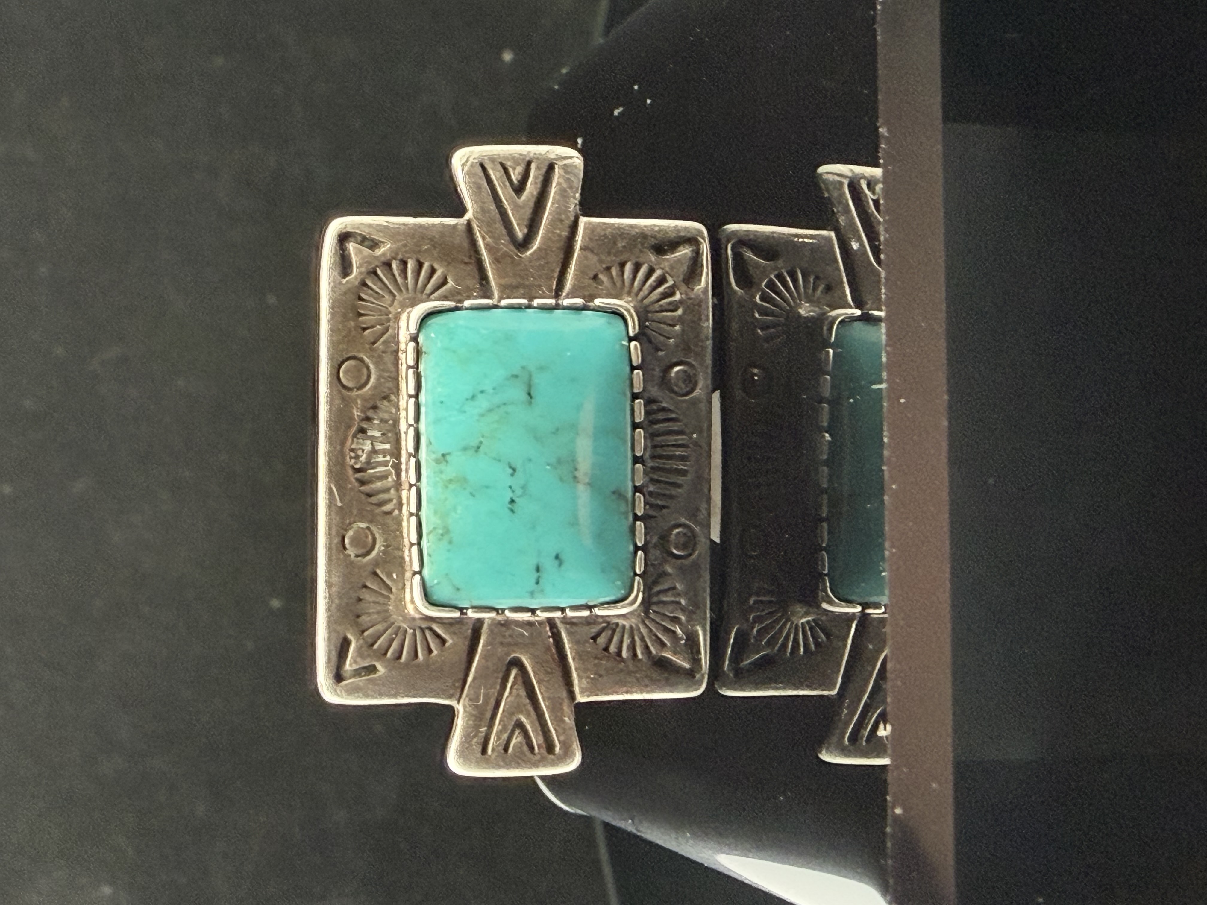 Native American Sterling Silver Turquoise Pendant