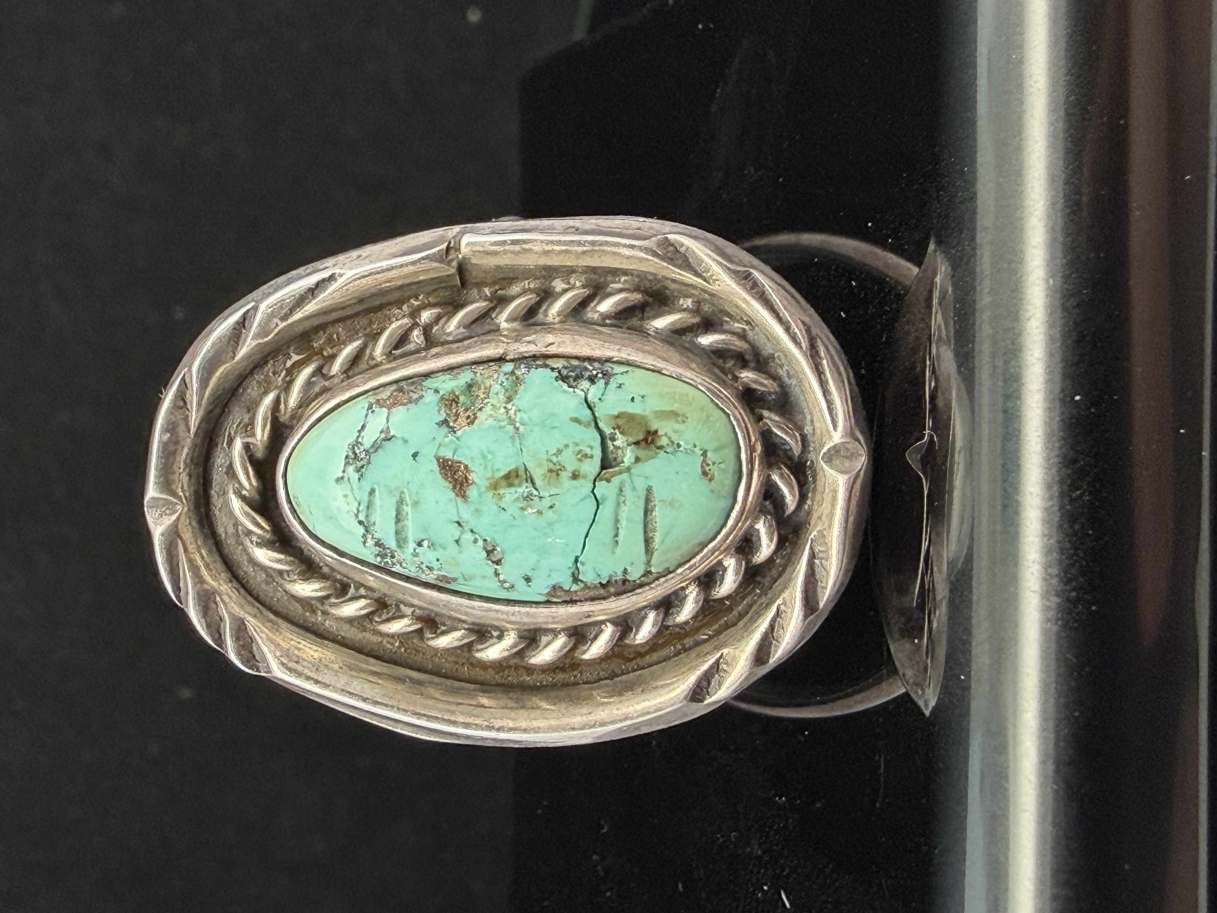 Native American Sterling Silver Turquoise Ring