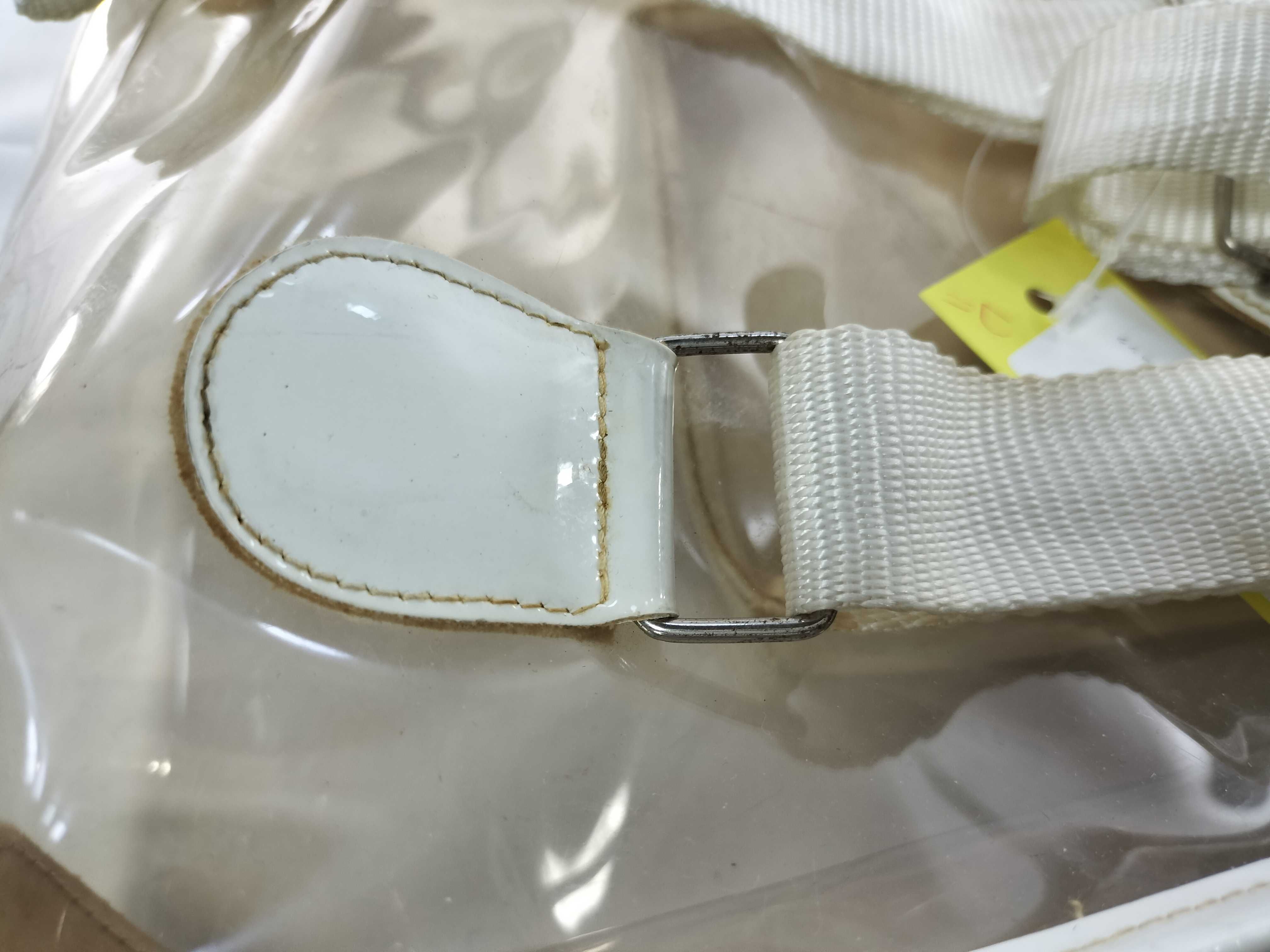 Young Versace Clear PVC and White Patent Medusa Backpack