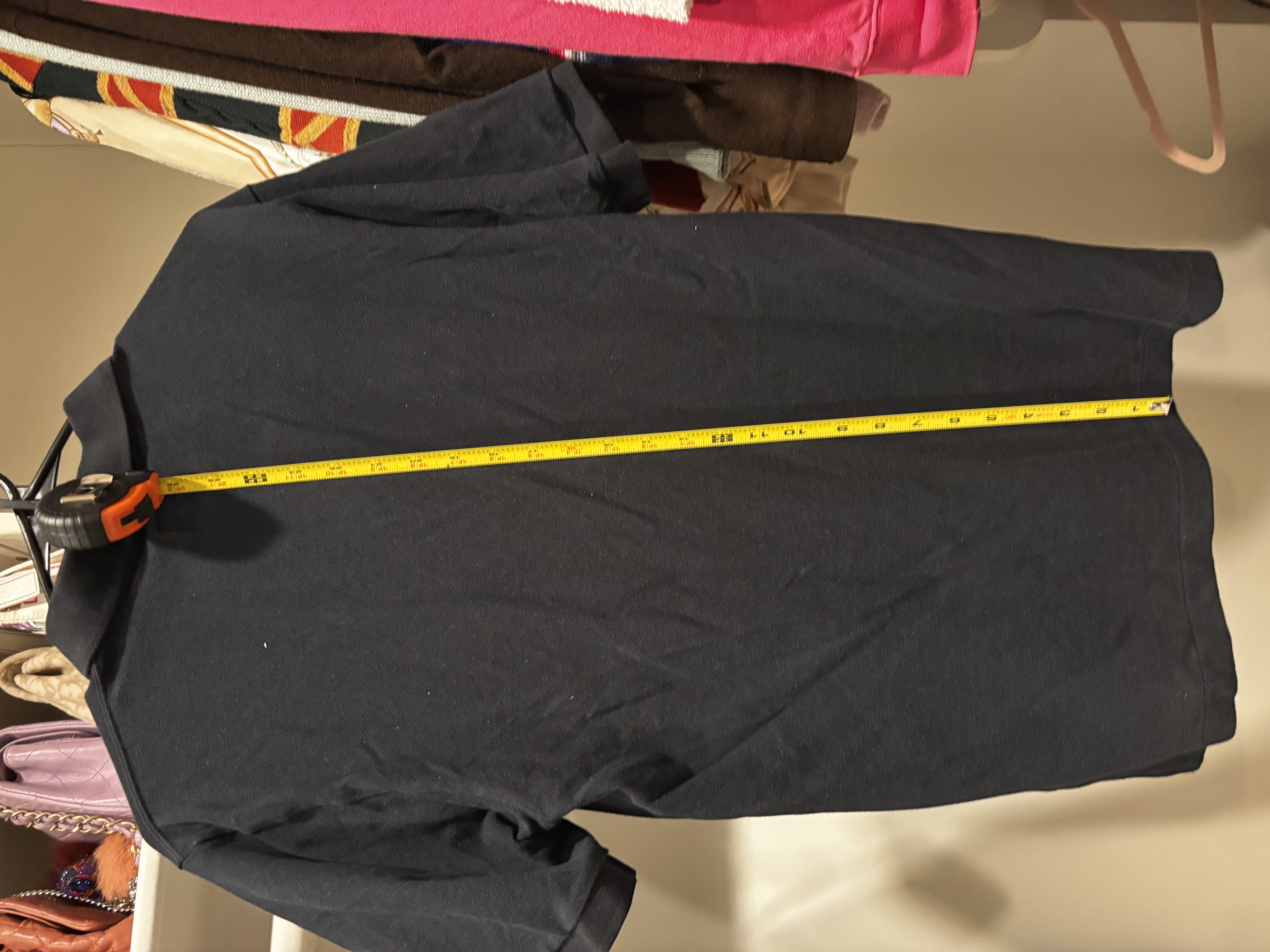 Kenzo Jeans Vintage Black Pique Polo Shirt with Embroidered Logo Pocket