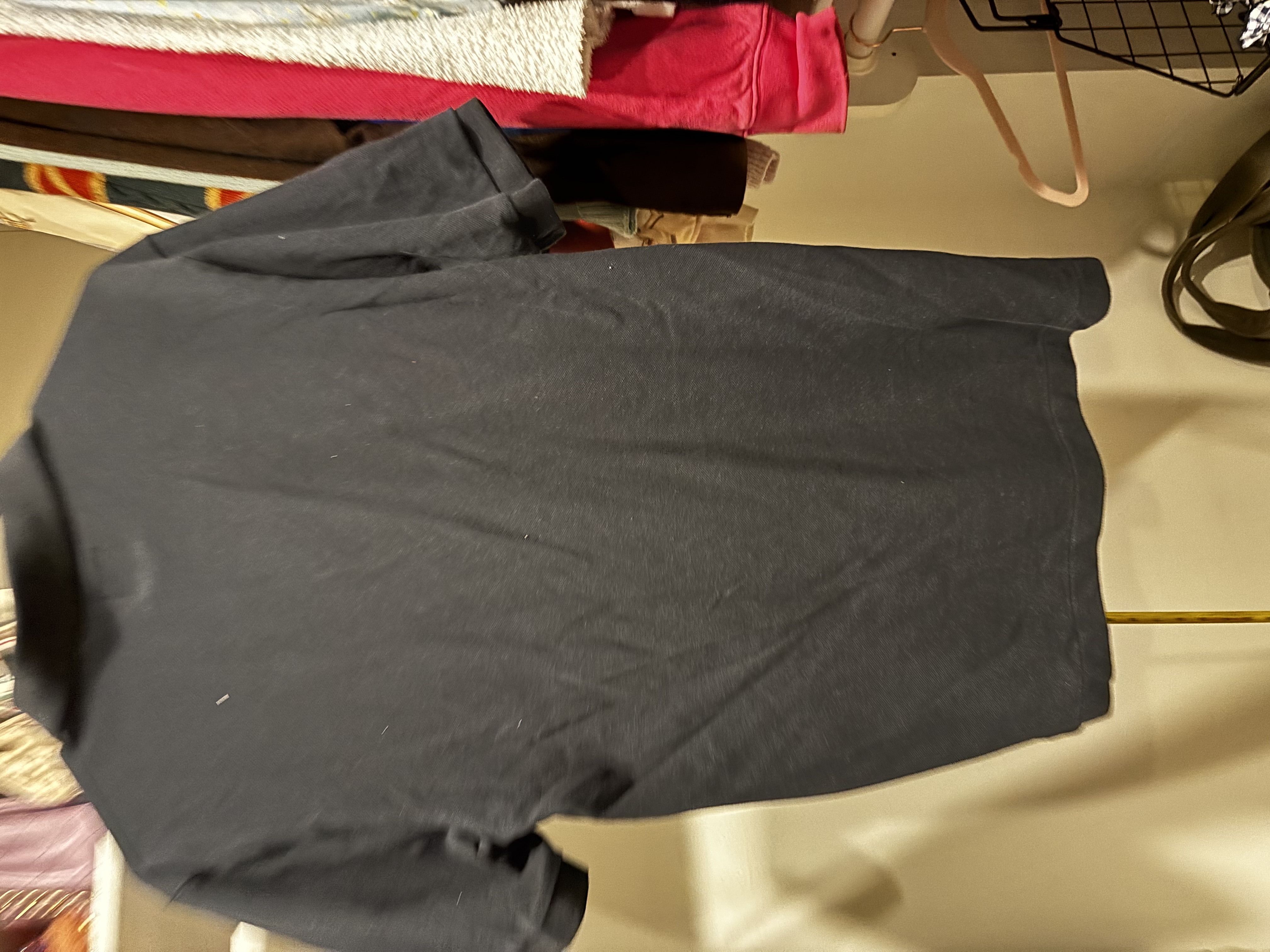 Kenzo Jeans Vintage Black Pique Polo Shirt with Embroidered Logo Pocket