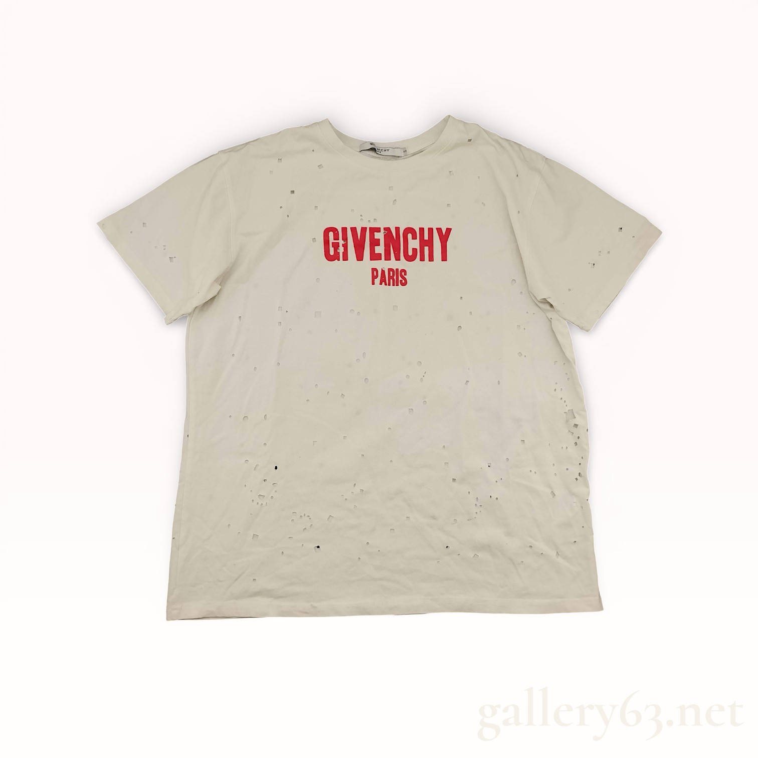 Givenchy Distressed Short Sleeve T-Shirt Size Small