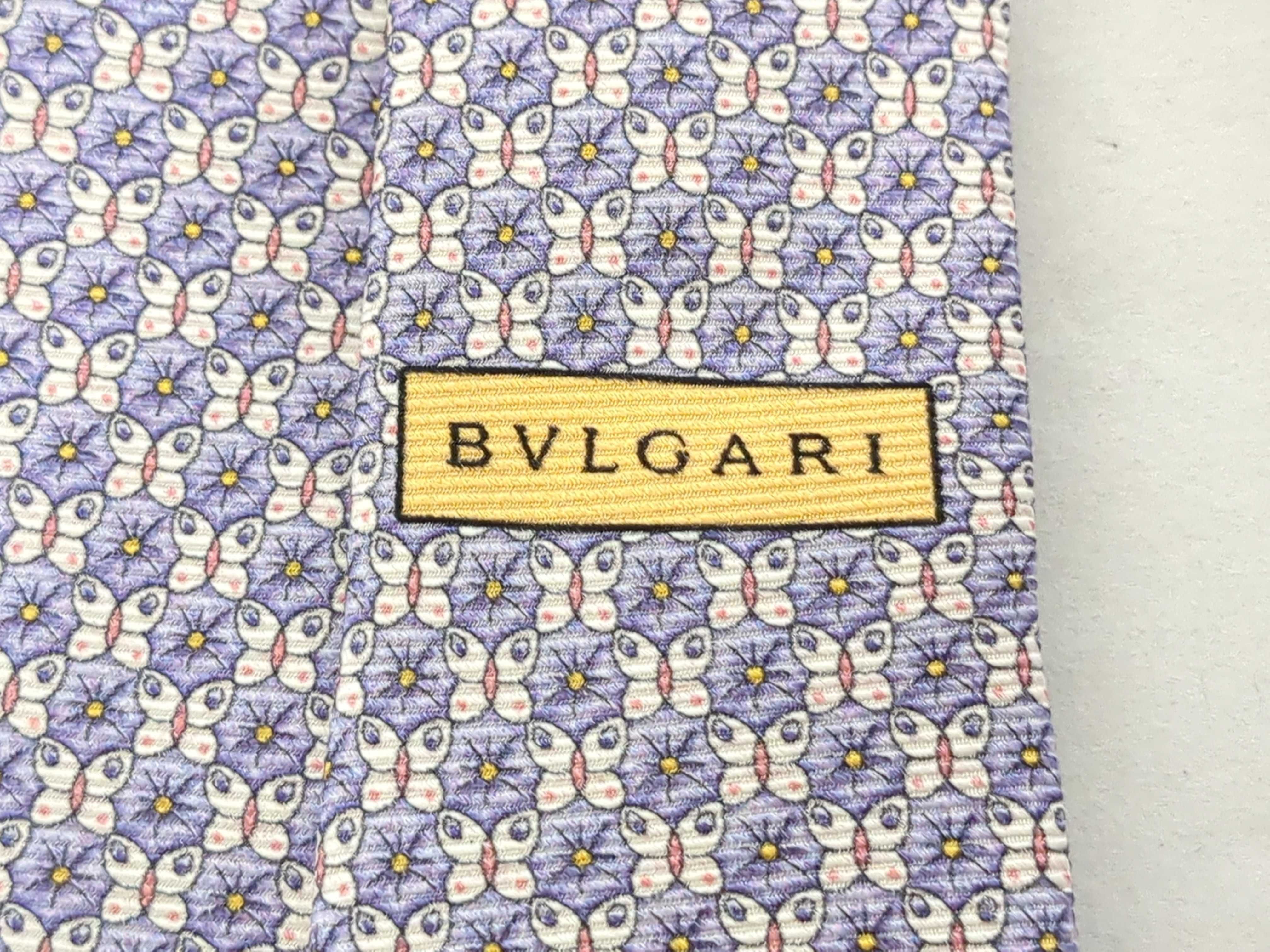 A Pair of Designer Silk Neckties Including One by Bvlgari