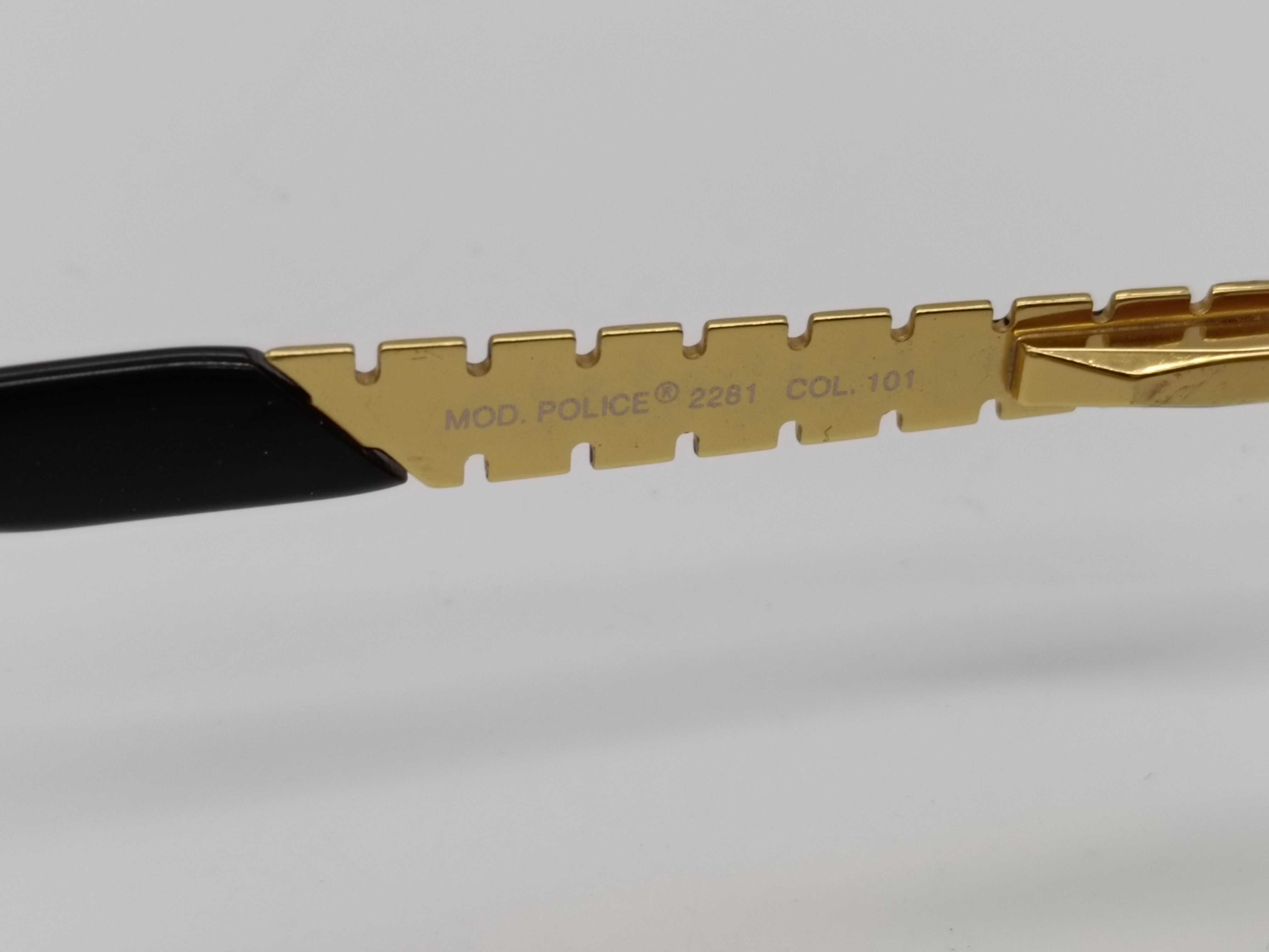 Police Model 2281 Color 101 Gold Toned Oval Sunglasses