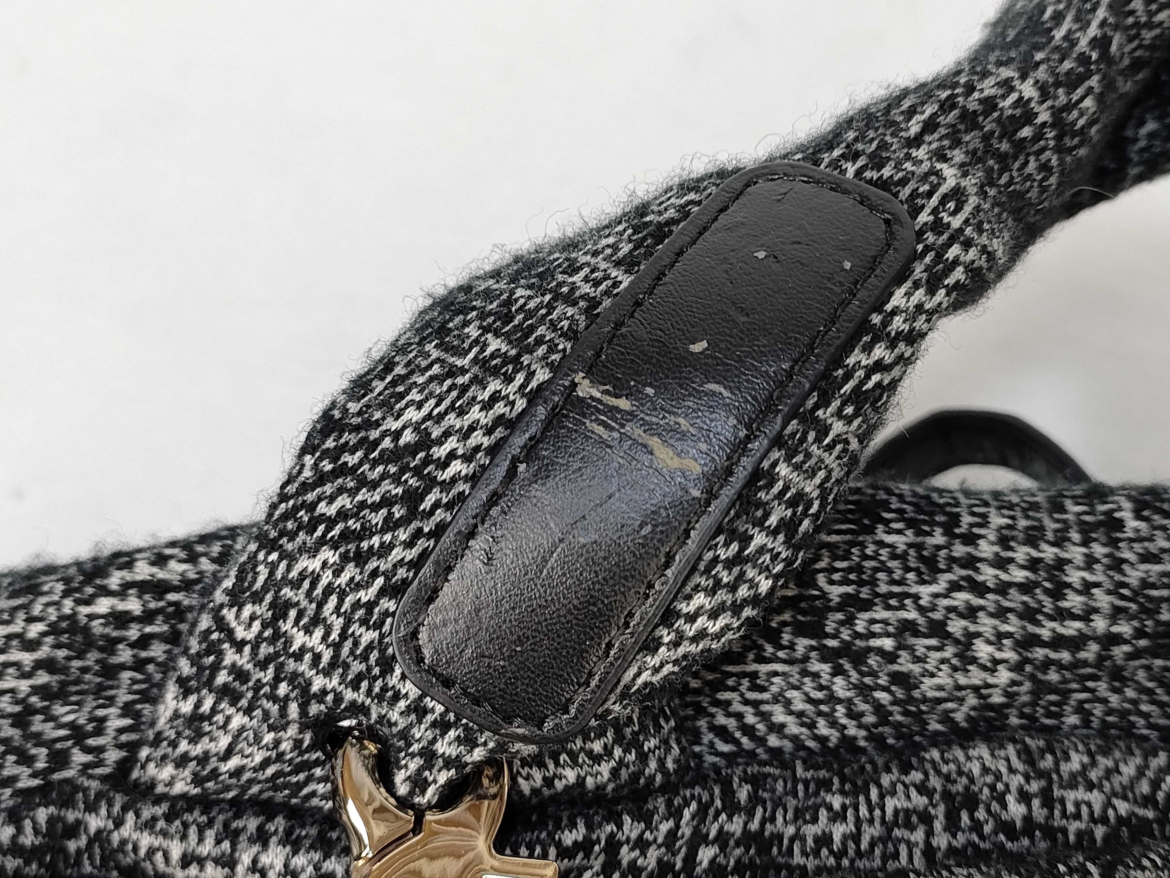 See By Chloe Joy Rider Shoulder Bag in Black and White Melange Fabric
