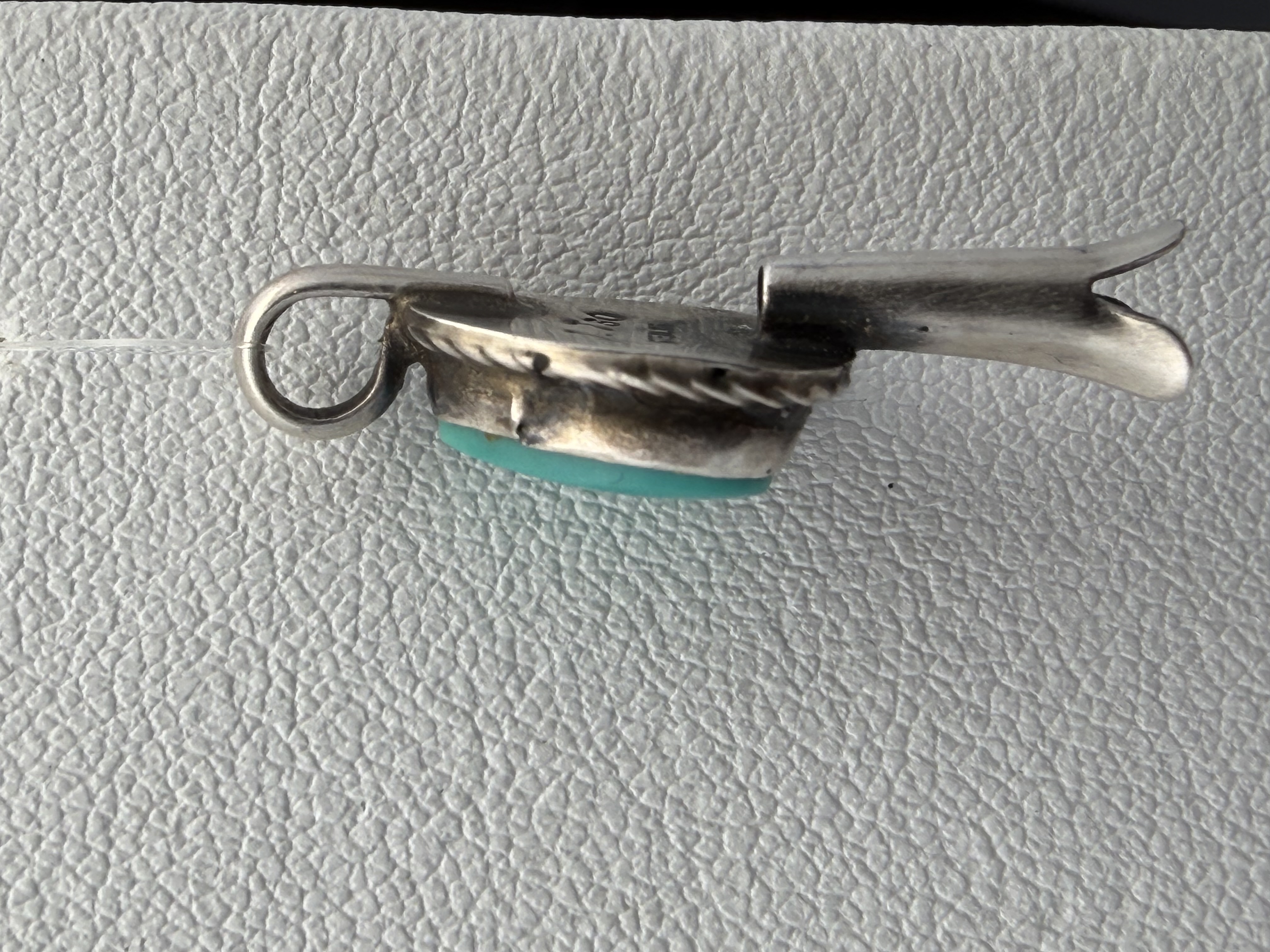 Native American Sterling Silver Turquoise Pendant