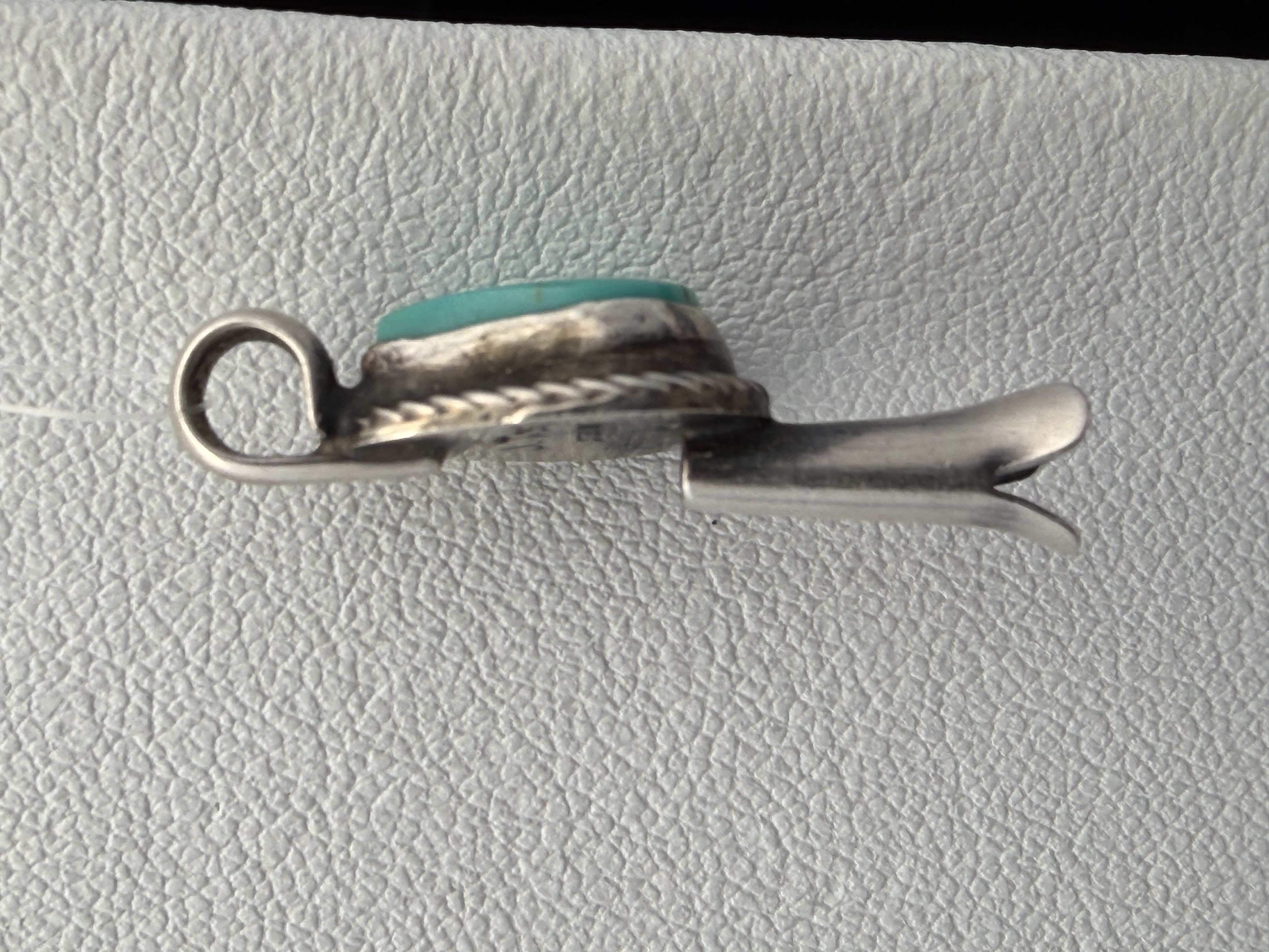 Native American Sterling Silver Turquoise Pendant