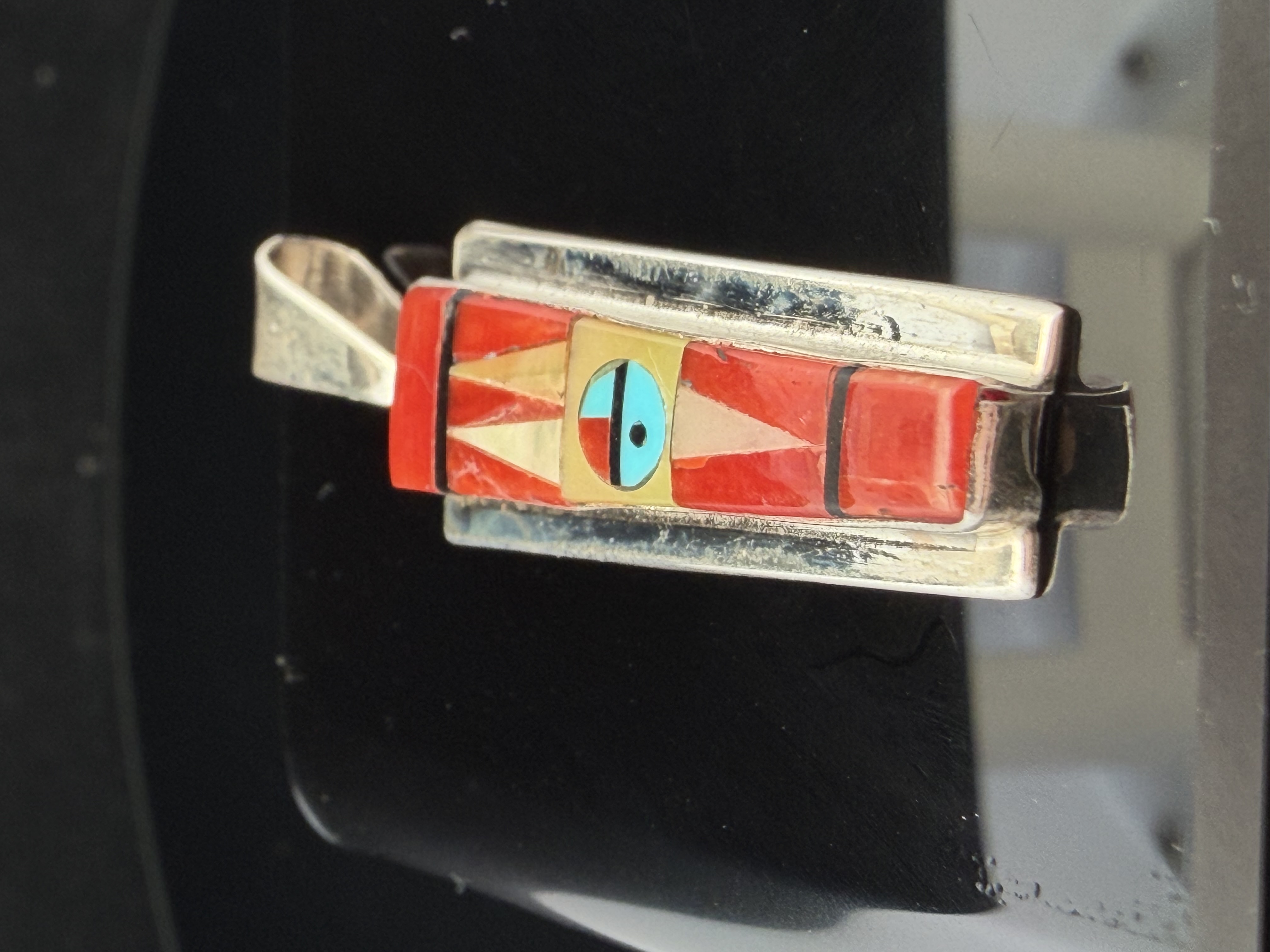 Signed Native American Sterling Silver Pendant